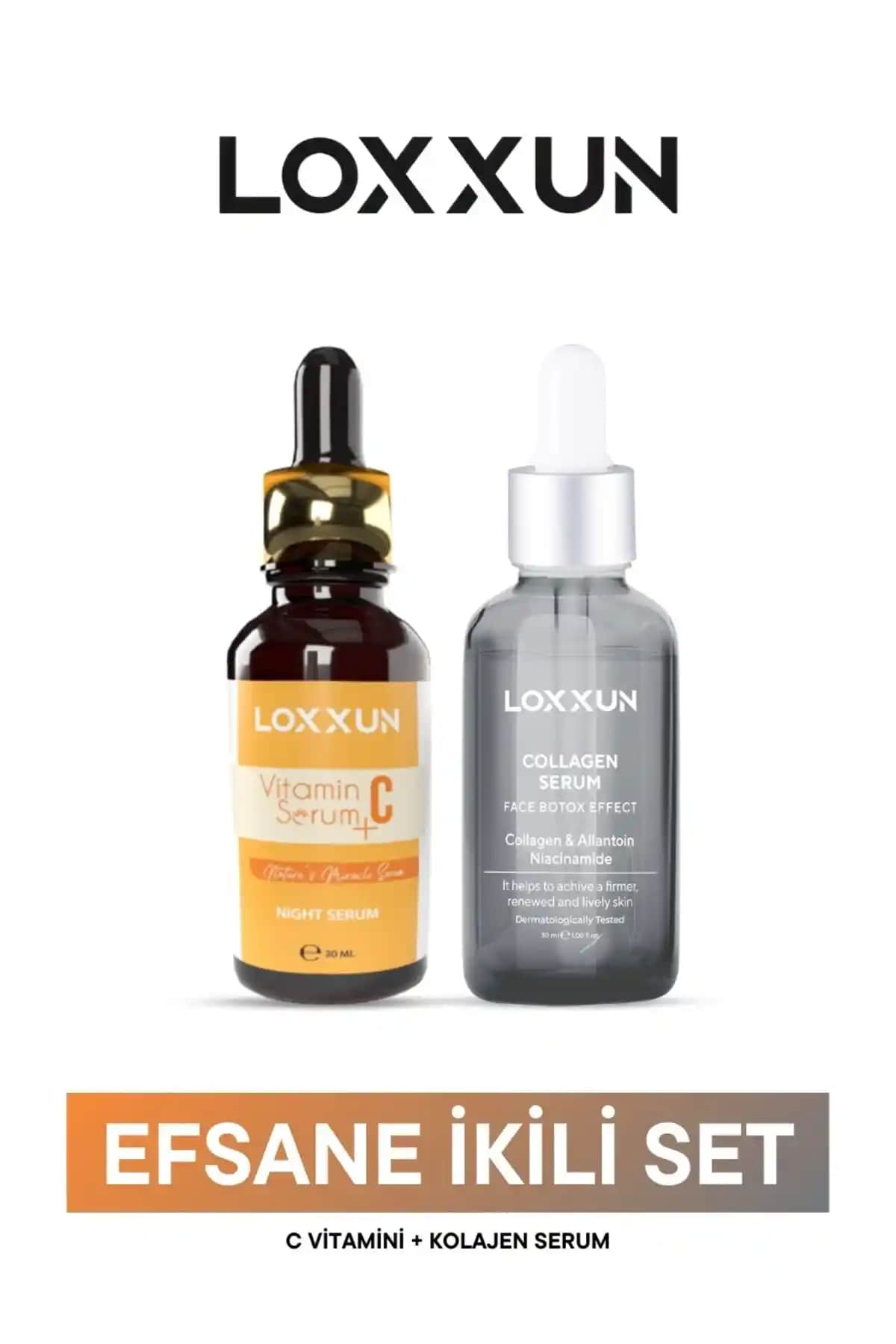 LOXXUN C Vitamini ve Kolajen Serum Seti ile Cildinizi Yenileyin ve Parlaklığını Artırın