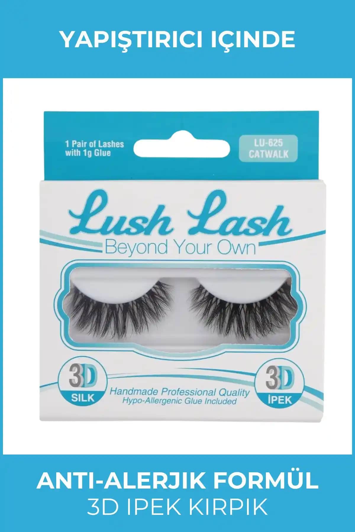 Lush Lash 3D İpek Kirpikler LU 625 Doğal ve Dolgun Kirpikler İçin Mükemmel Seçenek