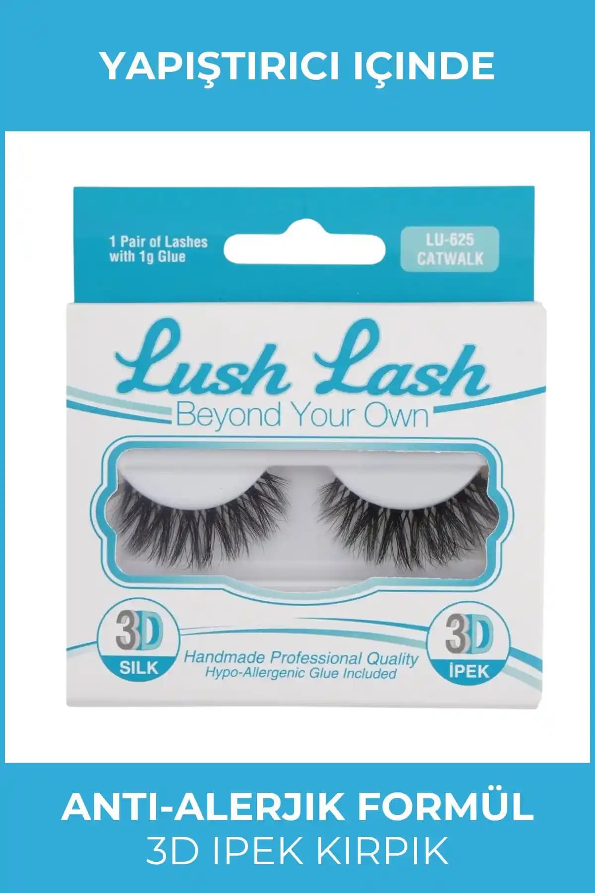 Lush Lash 3D İpek Kirpikler LU 625 Doğal ve Dolgun Kirpikler İçin Mükemmel Seçenek