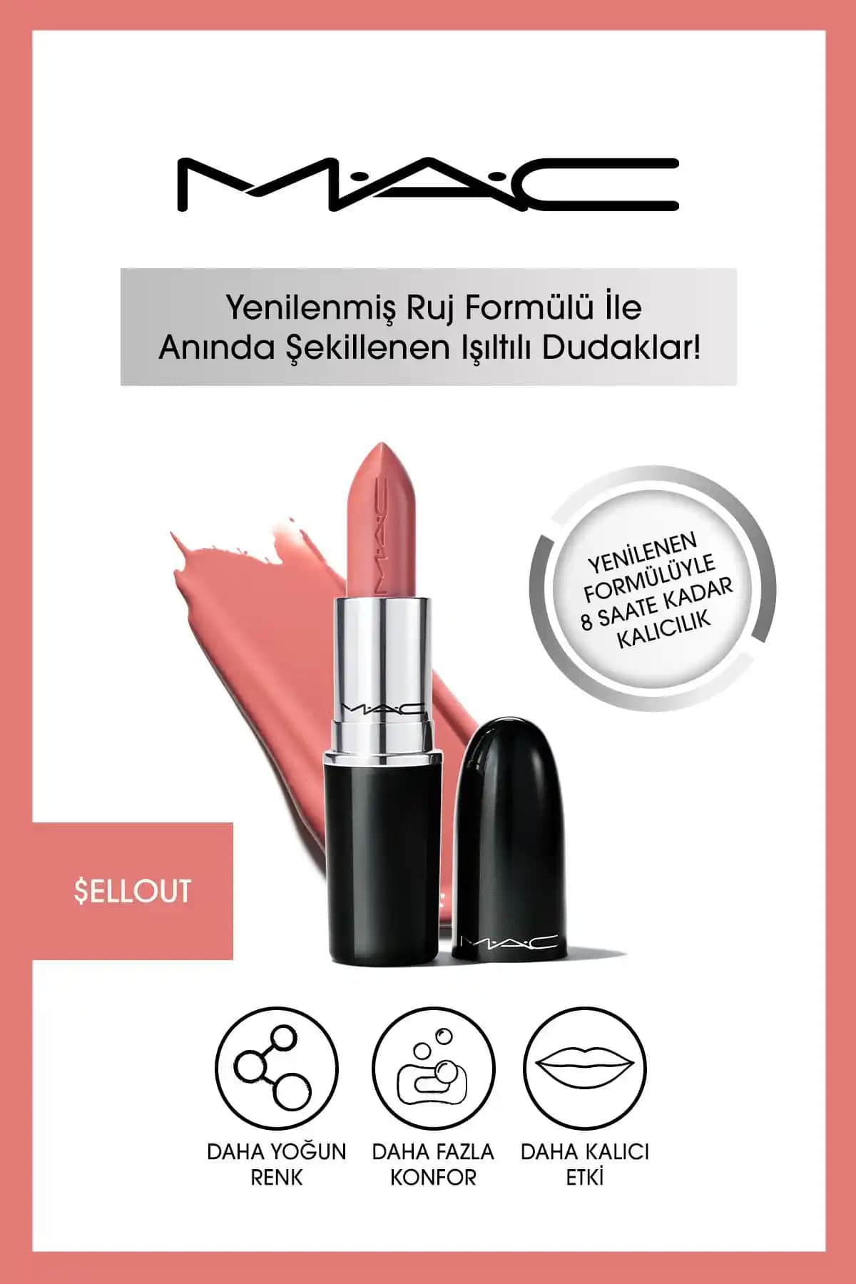 Mac Lustreglass Sheer-Shine Dudak Parlatıcı Doğal ve Parlak Dudaklar İçin Uygun