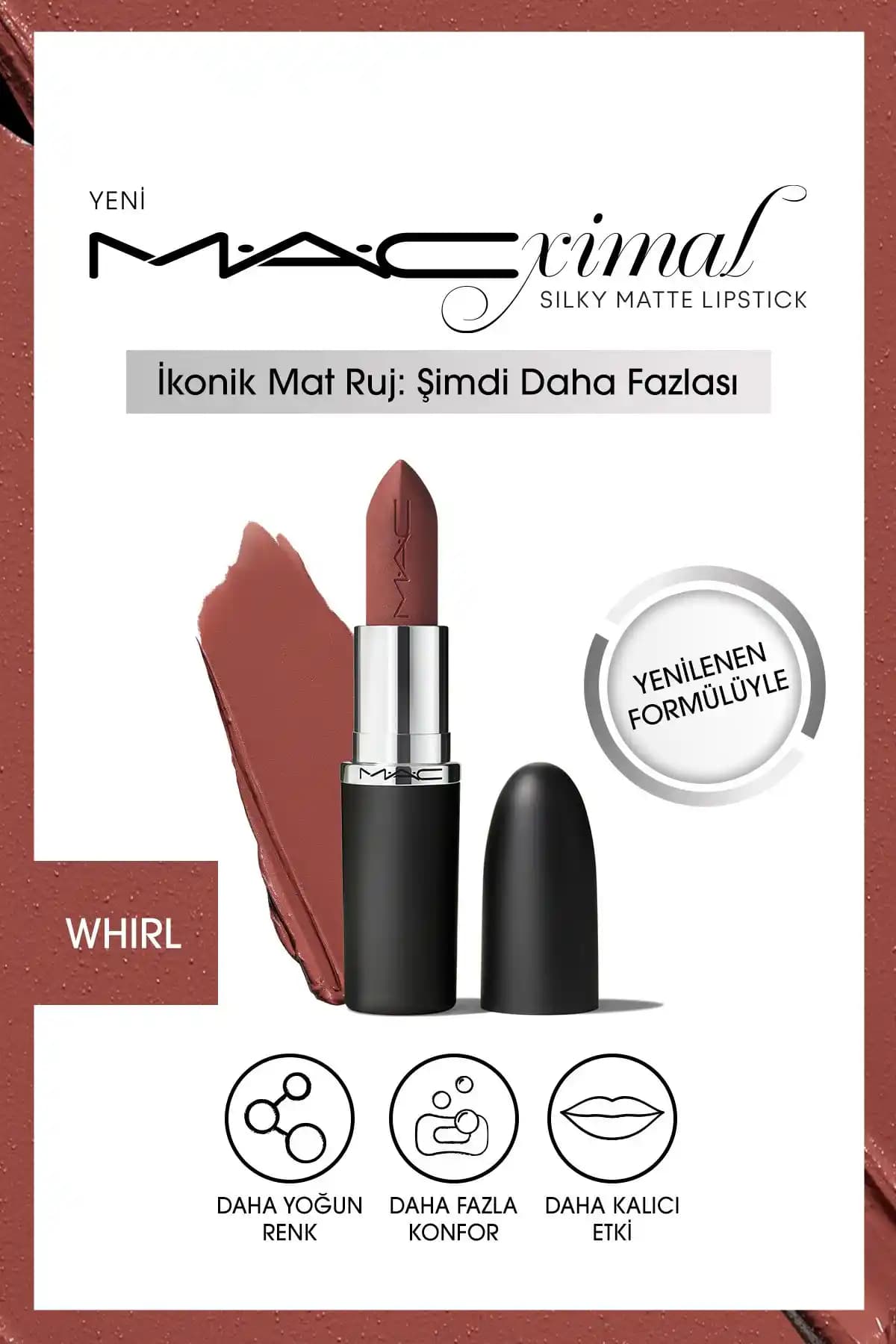 Mac M·A·C Silky Matte Ruj: Yoğun Pigmentli Kadifemsi Mat Dudak Rujları