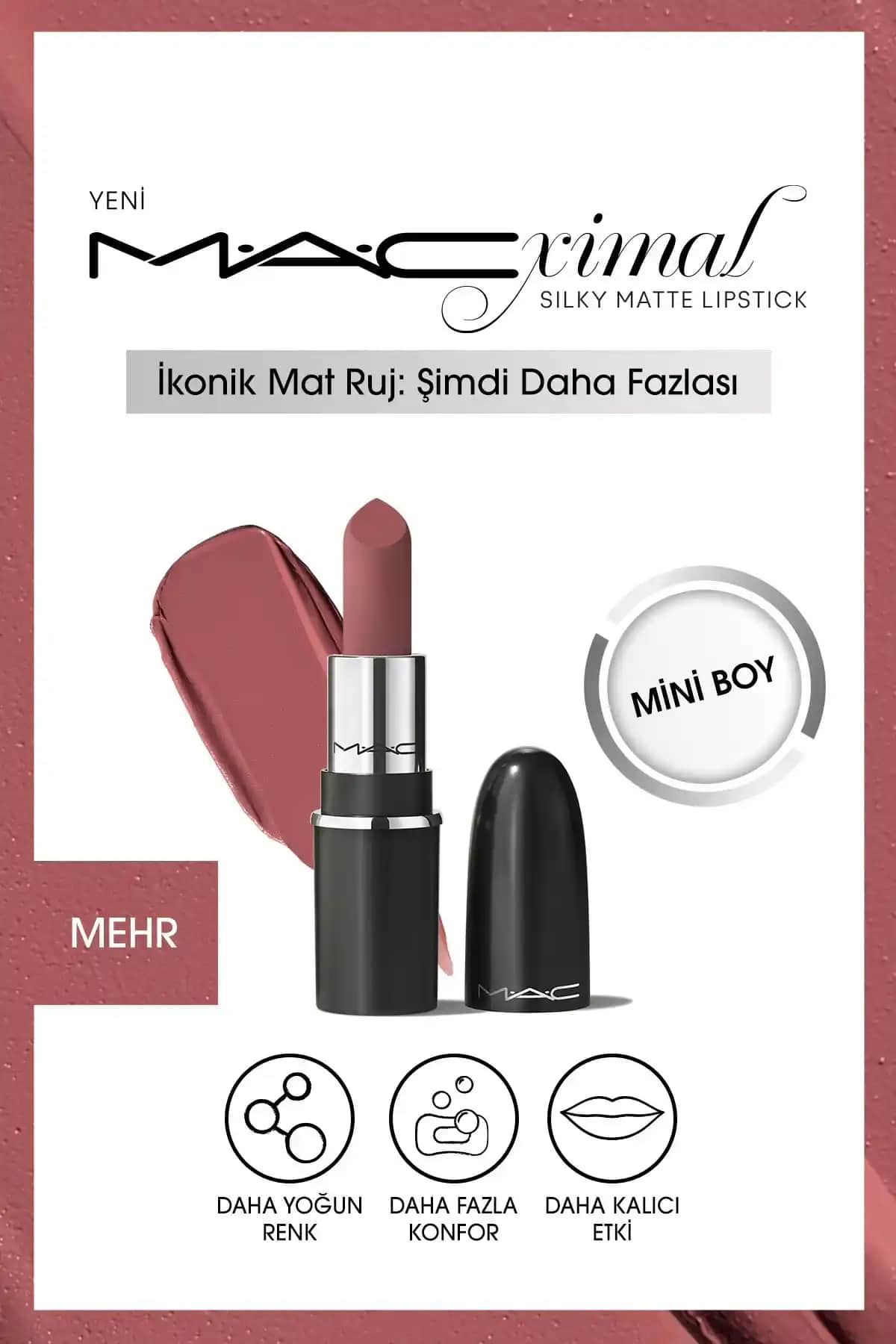 Mac Macximal Mini Mac Silky Matte Ruj: Şık Tasarım ve Yüksek Performanslı Dudak Rujları