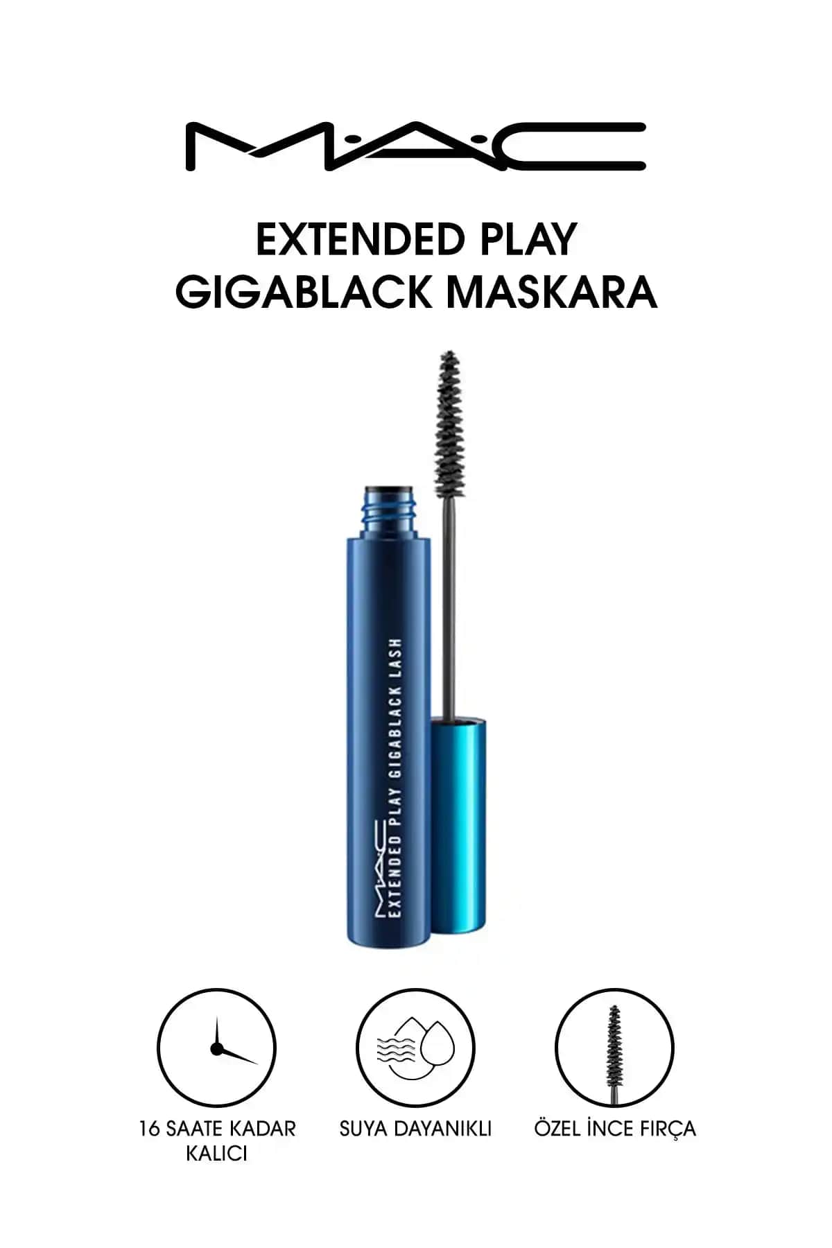 Mac Maskara Extended Play Gigablack Lash Siyah: Günlük ve Aktif Kullanım İçin Uzun Süre Kalıcı Maskara