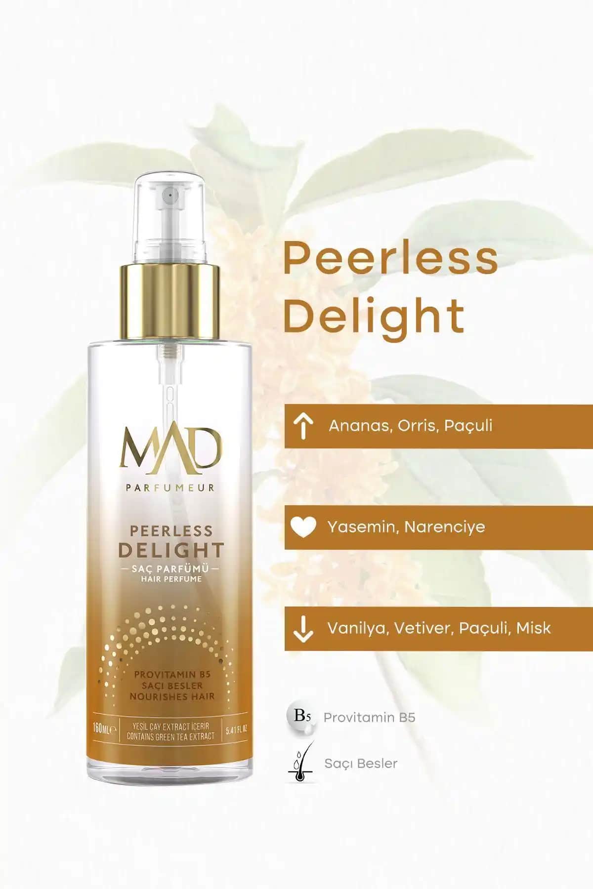 Mad Peerless Delight Saç Parfümü 160 ml - Kalıcı ve Ferahlatıcı Koku Özellikleri