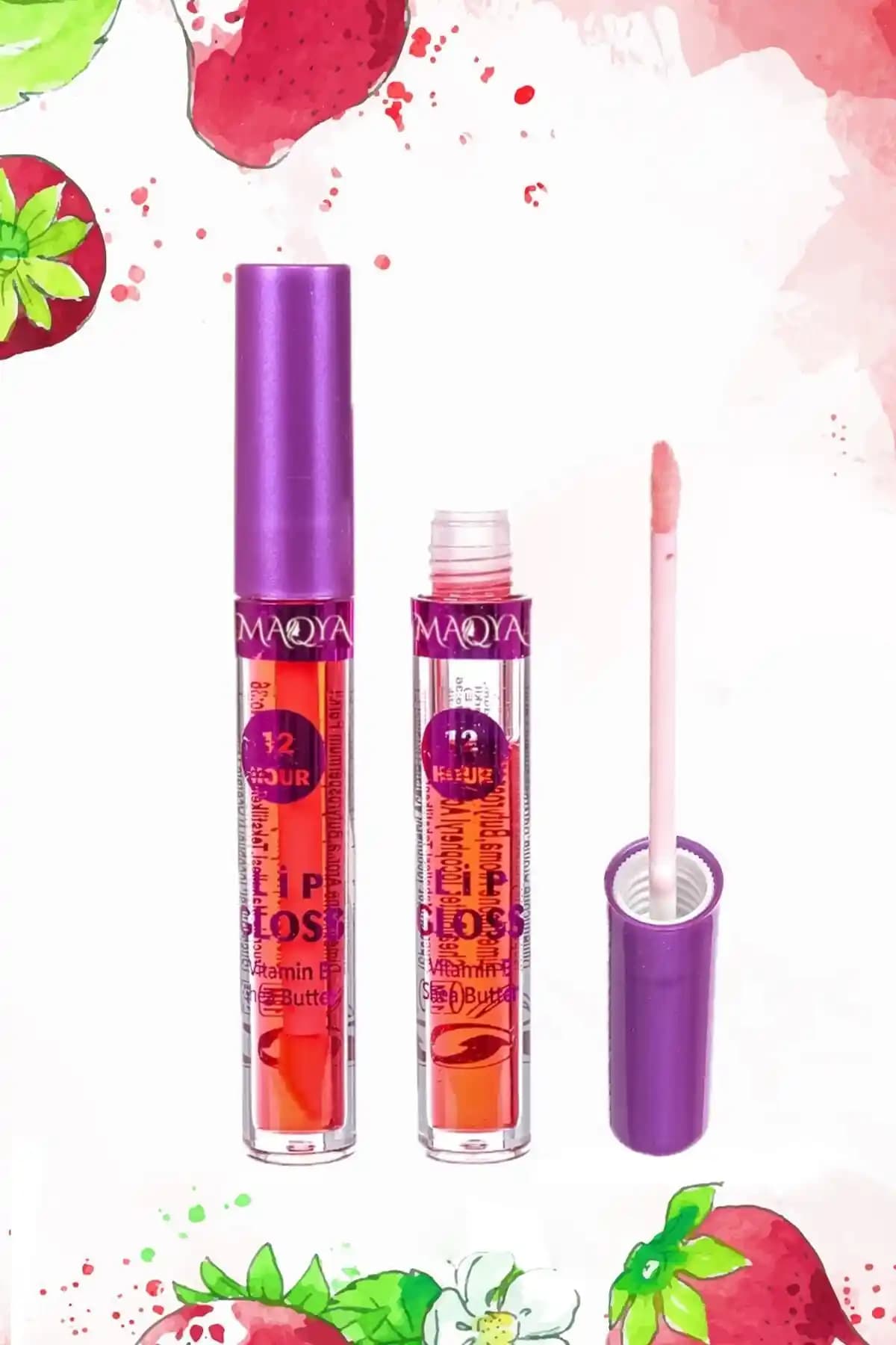 MAQYA Çilekli Dudak Parlatıcı Lip Gloss Doğal ve Parlak Dudaklar İçin Uygun Bir Seçenek