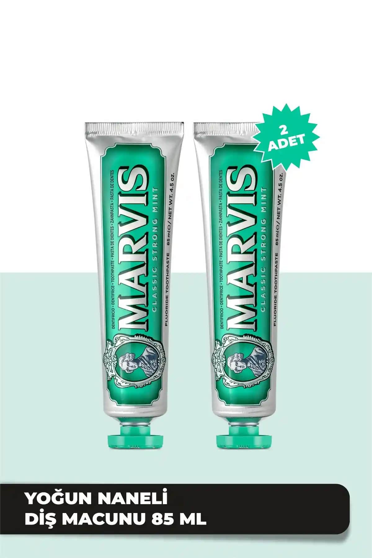 Marvis Classic Strong Mint Yoğun Naneli Diş Macunu: Ferahlatıcı ve Beyazlatıcı Etkili Ağız Bakımı