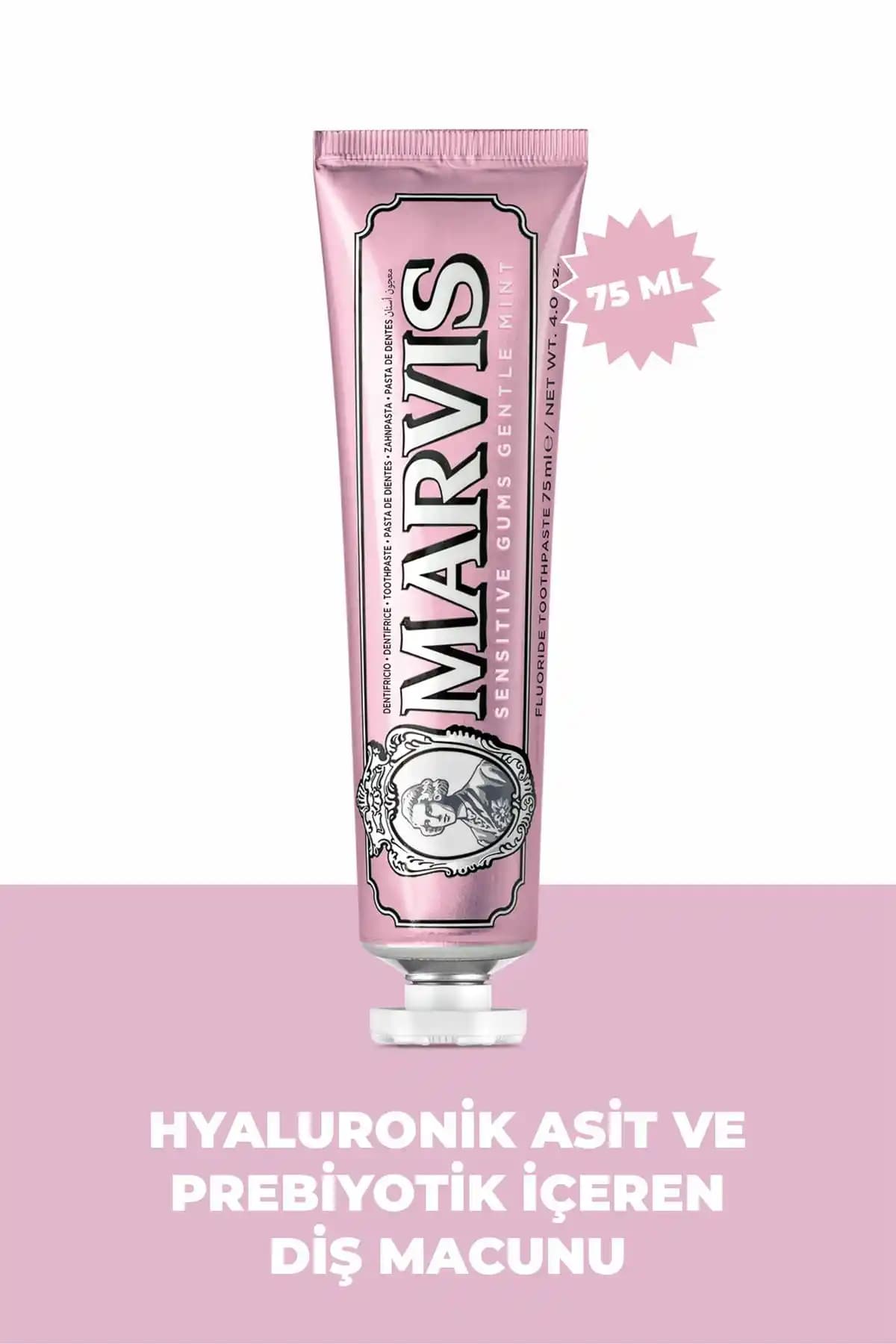 Marvis Sensitive Gums Gentle Mint 75 ml Hassas Diş Eti İçin Güvenilir Diş Macunu