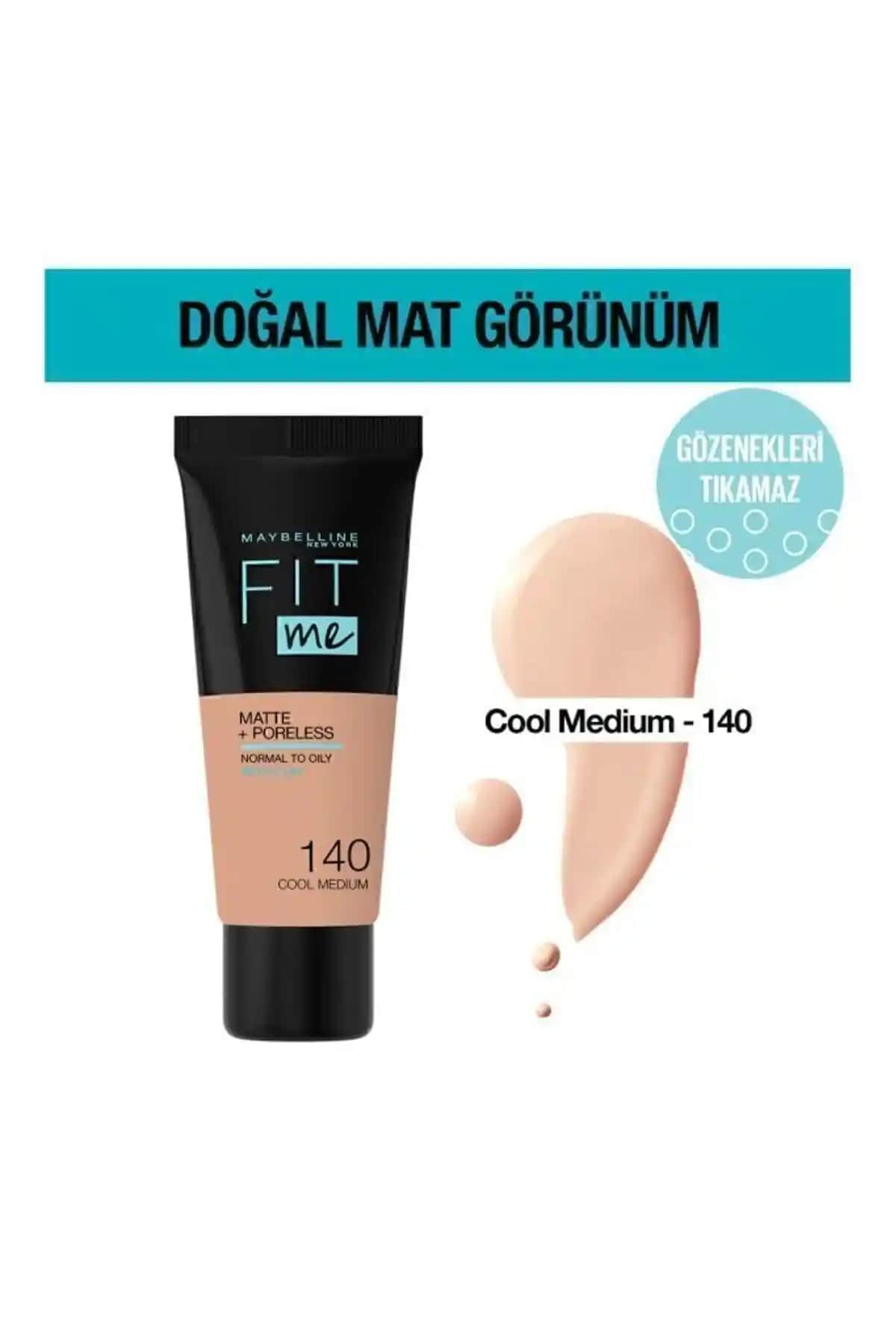 Maybelline Fit Me Matte Poreless Mat Fondöten: Doğal Mat Görünüm ve Gözenek Gizleme Özellikleri