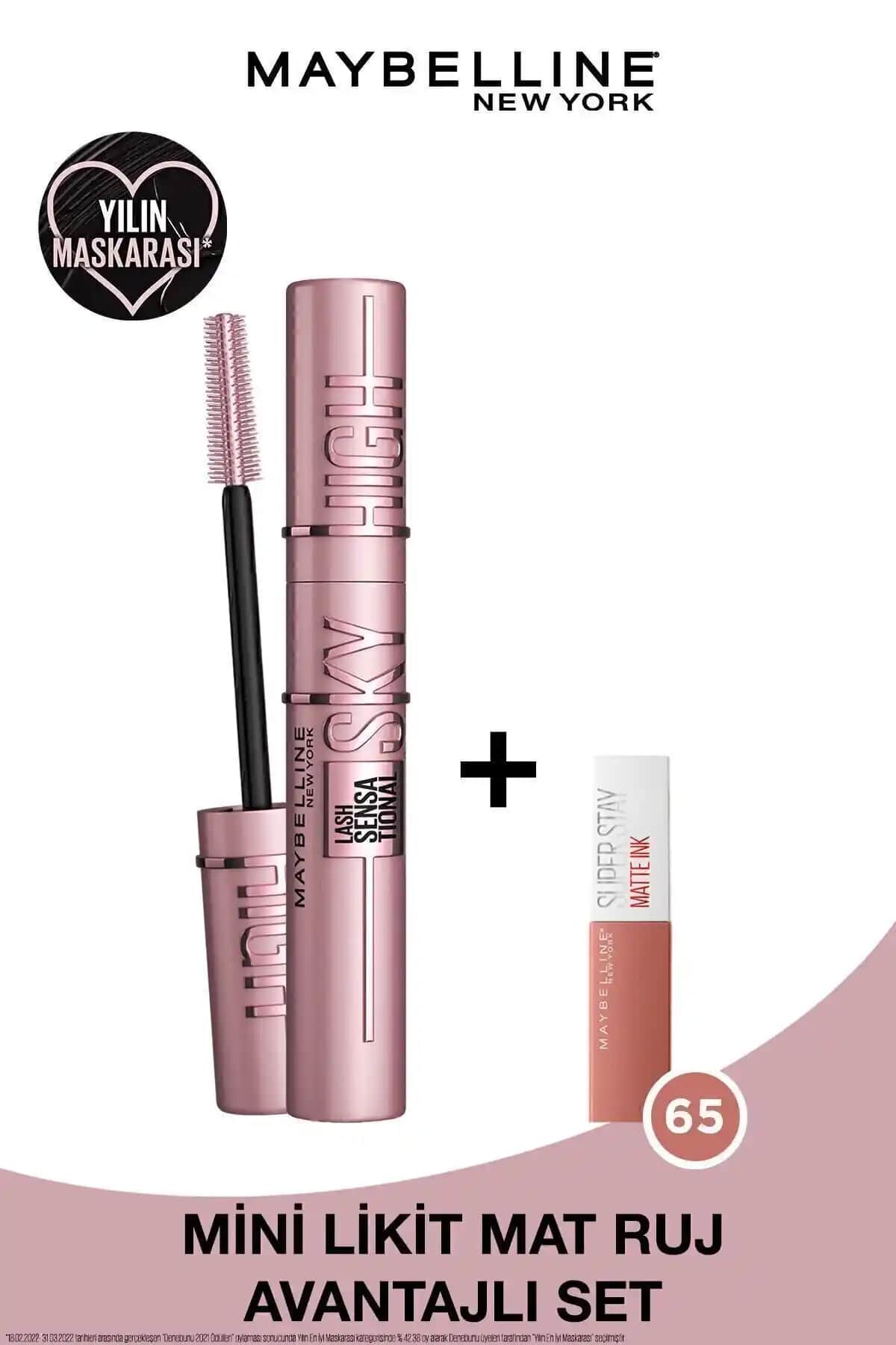 Maybelline Lash Sensational Sky High ve Mizon Siyah Collagen Curling Fix Maskara Karşılaştırması