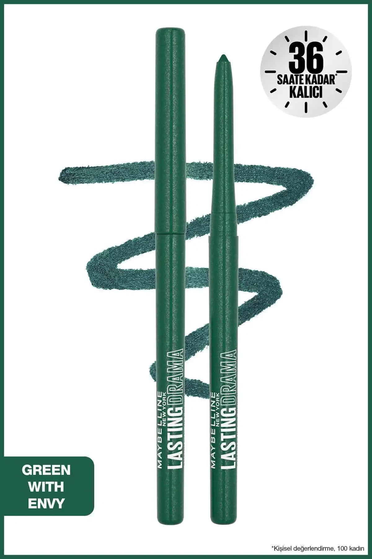 Maybelline Lasting Drama Automatic Göz Kalemi Yeşil Renk ile Kalıcı ve Kolay Uygulama