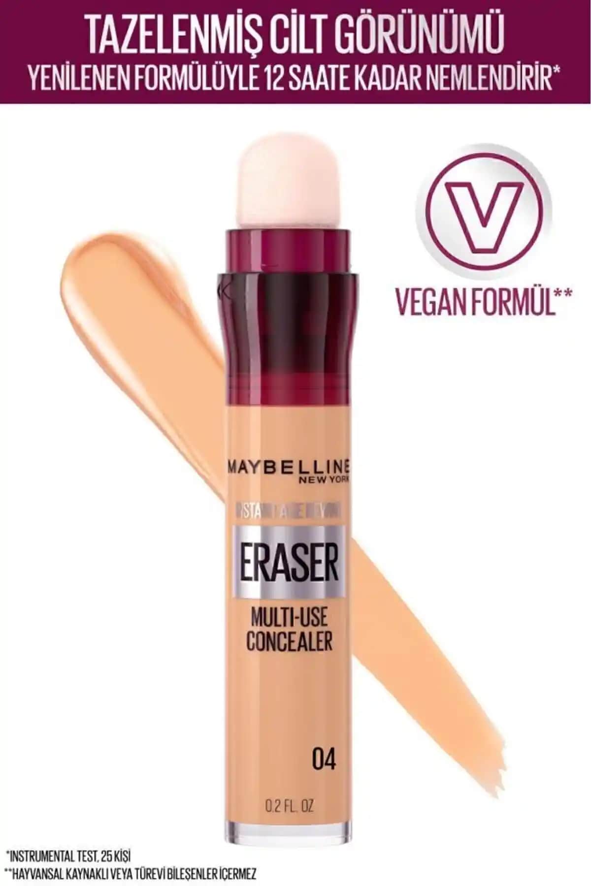 Maybelline New York Instant Anti Age Eraser Kapatıcı 04 Honey ile doğal ve yüksek kapatıcılık