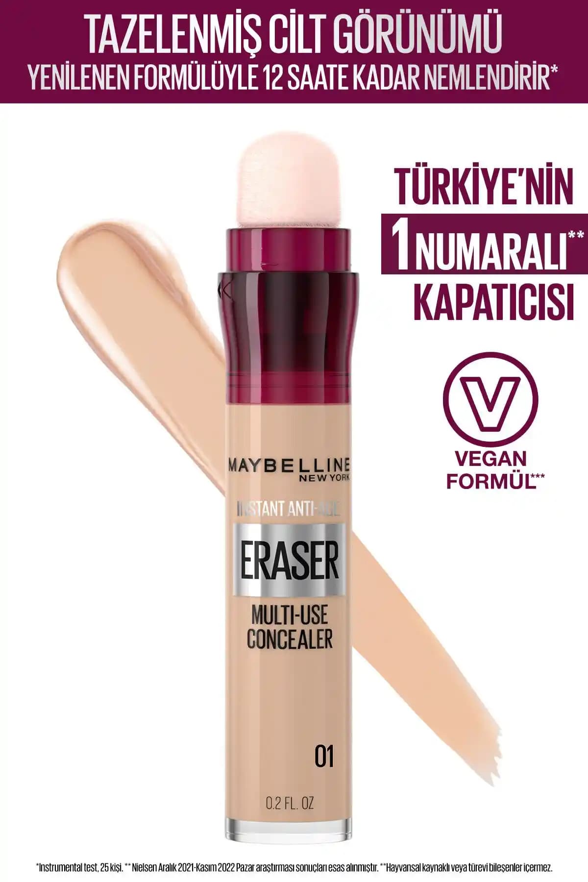Maybelline New York Instant Anti Age Eraser Kapatıcı: Yüksek Kapatıcılık ve Doğal Görünüm