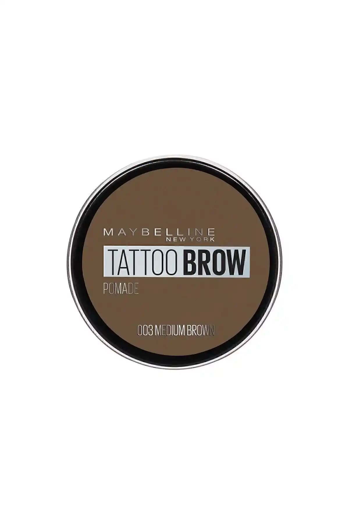 Maybelline New York Tattoo Brow No:03 Medium Brown Kaş Pomadı Kalıcı ve Doğal Görünüm Sağlar