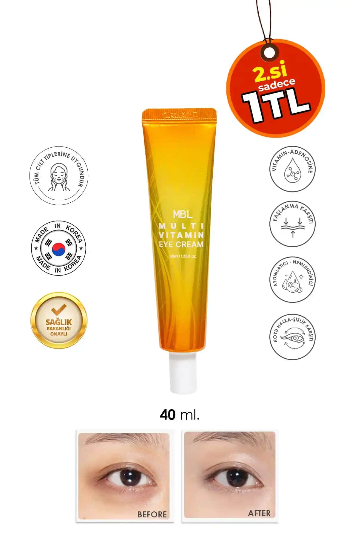 MBL Teresia Gözaltı Morluklarına Karşı C Vitamini İçeren Multi Vitamin Kremi Analizi