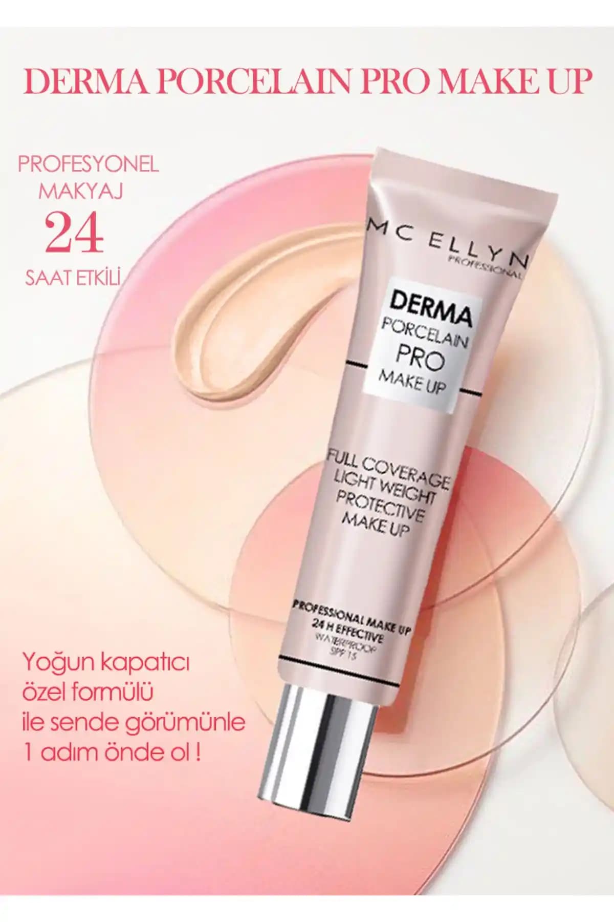 Mcellyn Derma Porcelain Pro Fondöten: Yüksek Kapatıcı ve Doğal Mat Görünüm Sağlar