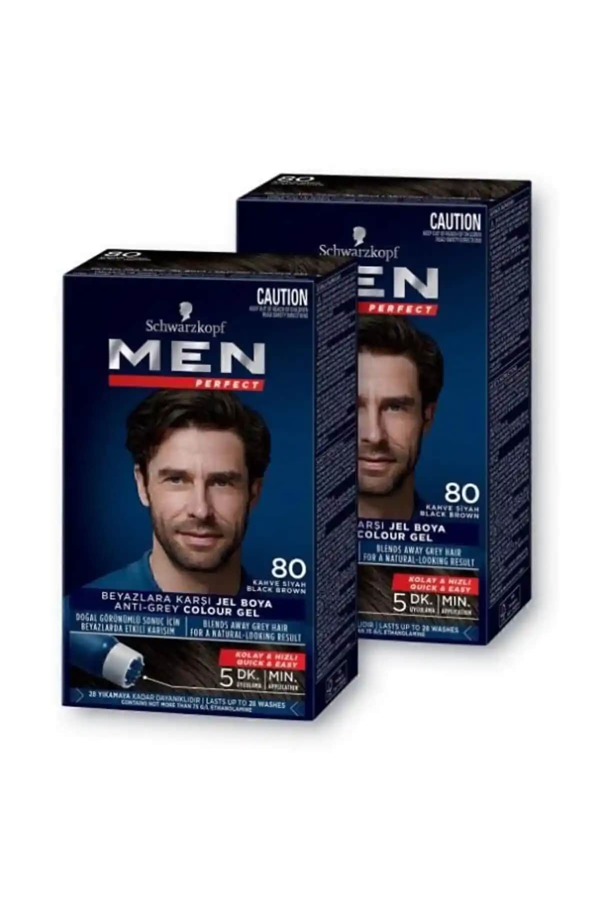 Men Perfect Schwarzkopf Saç Boyası 80 Kahve Siyah Kalıcı ve Doğal Görünüm Sunar