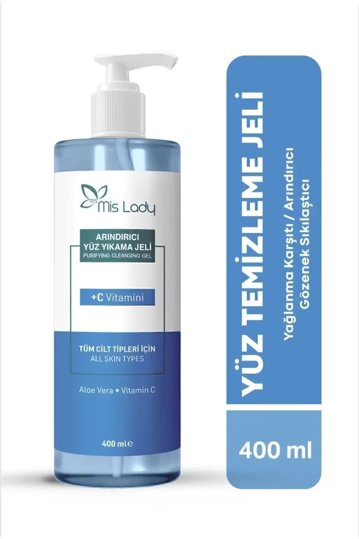 Mis Lady Sivilce ve Siyah Nokta Arındırıcı Yüz Temizleme Jeli 400 ml, Doğa Dostu ve Etkili Cilt Temizliği