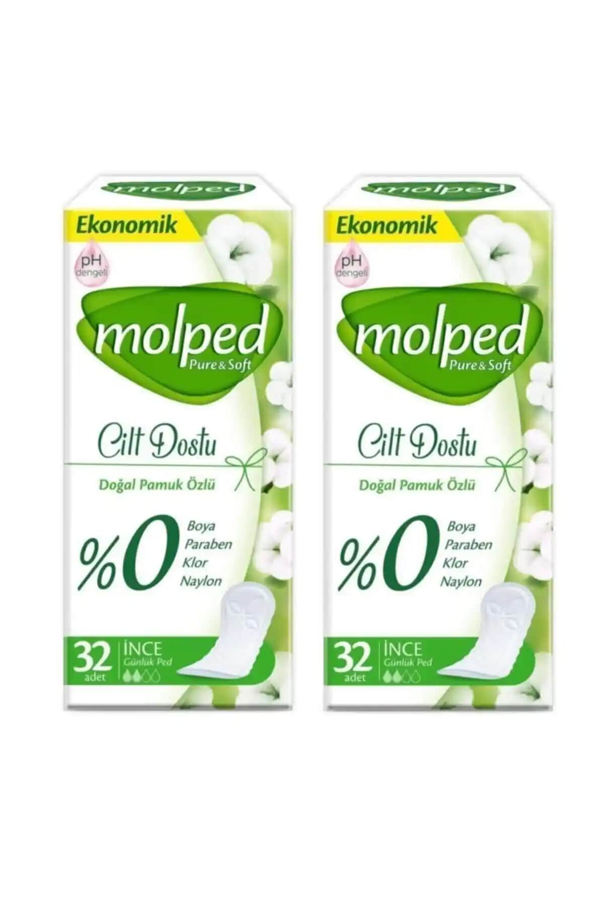 Molped Günlük Ped Pure Soft: İnce ve Konforlu Hijyen Ürünü Türkiye Menşeli