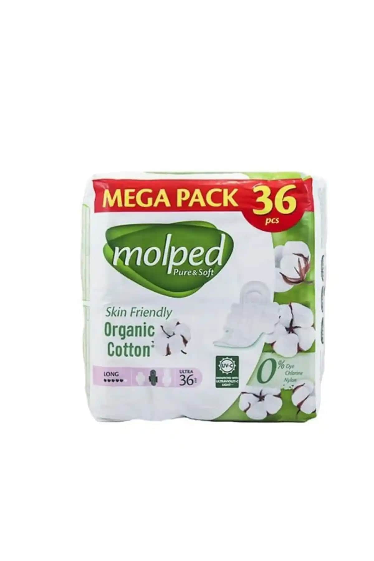 Molped Pure & Soft Mega Fırsat Uzun Ped: Yüksek Emicilik ve Doğal Konfor Sağlar