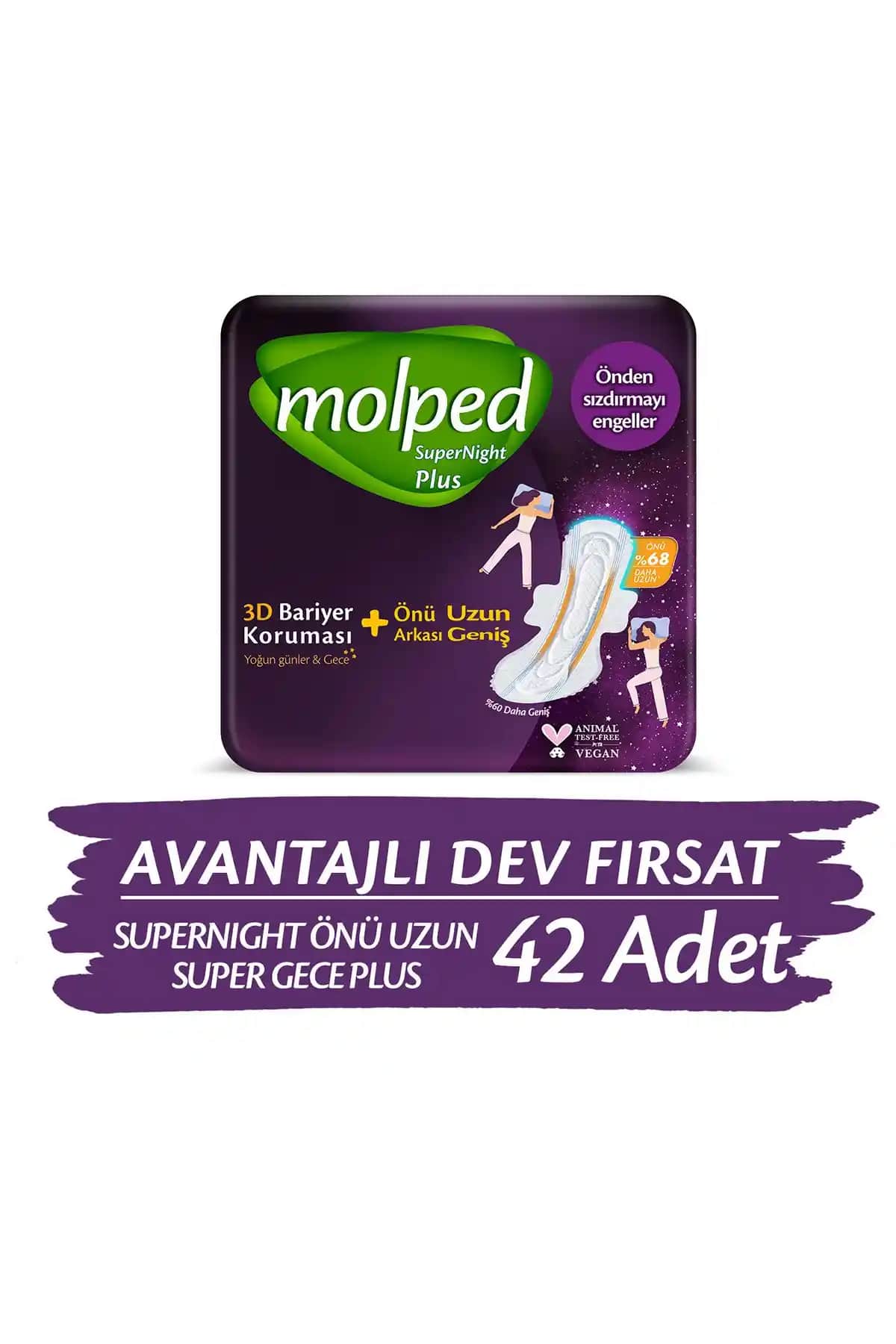 Molped Supernight Önü Uzun Süper Gece Plus: Maksimum Koruma ve Konfor Sağlayan Hijyen Ürünü