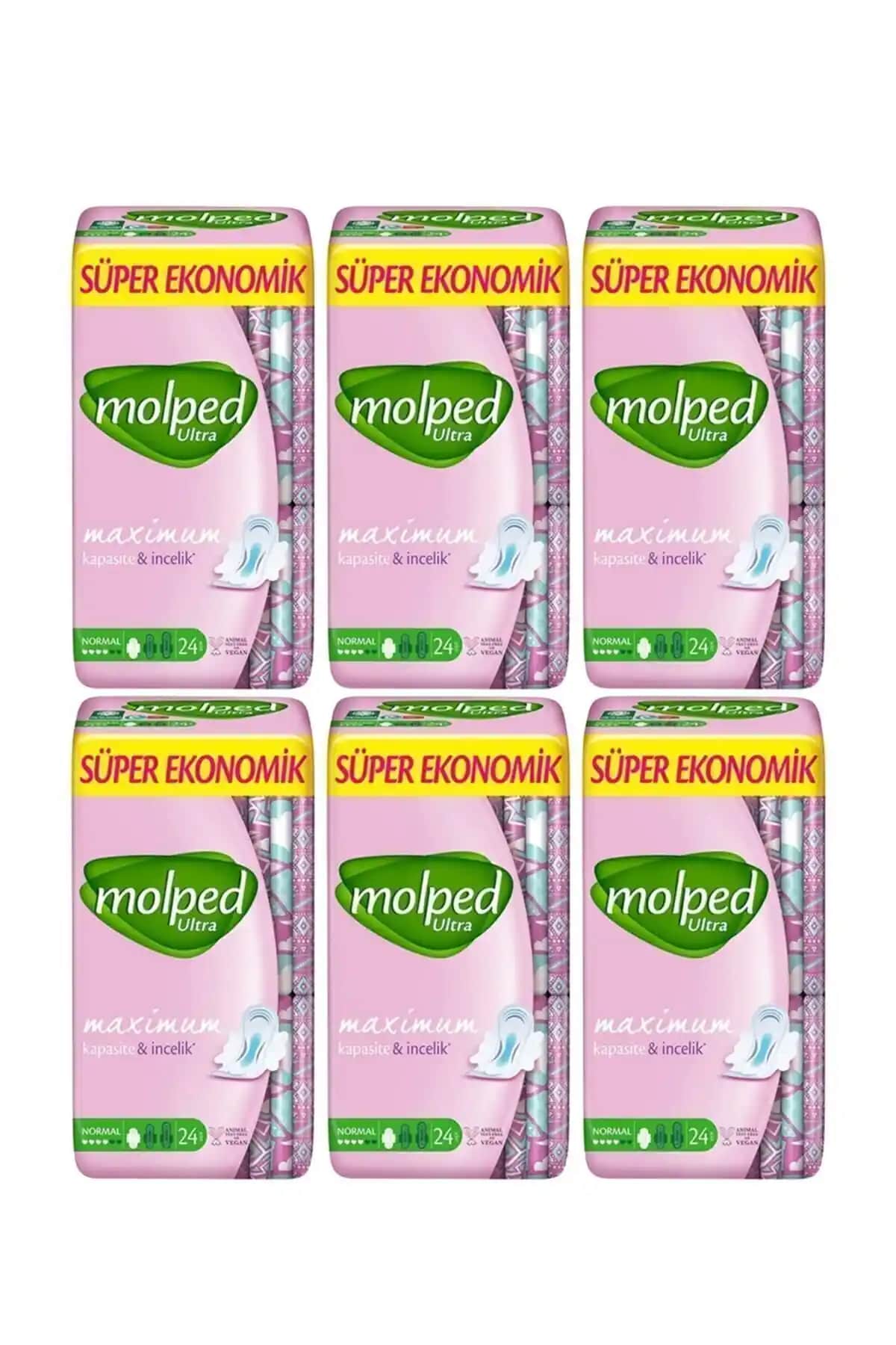 Molped Ultra Süper Ekonomik 24'lü Normal Ped Paketi Günlük Hijyen İçin Uygun