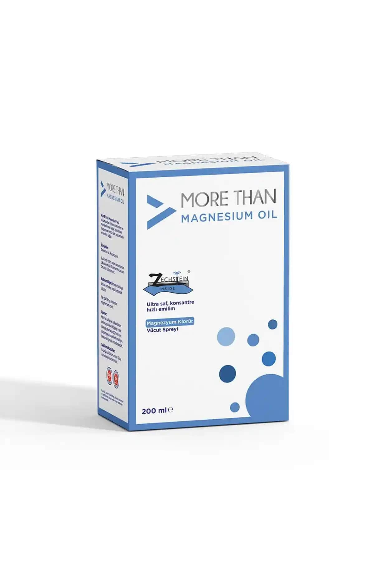 MORE THAN Magnezyum Yağı 200 ml doğal içeriklerle kas ve eklem ağrılarını hafifletir