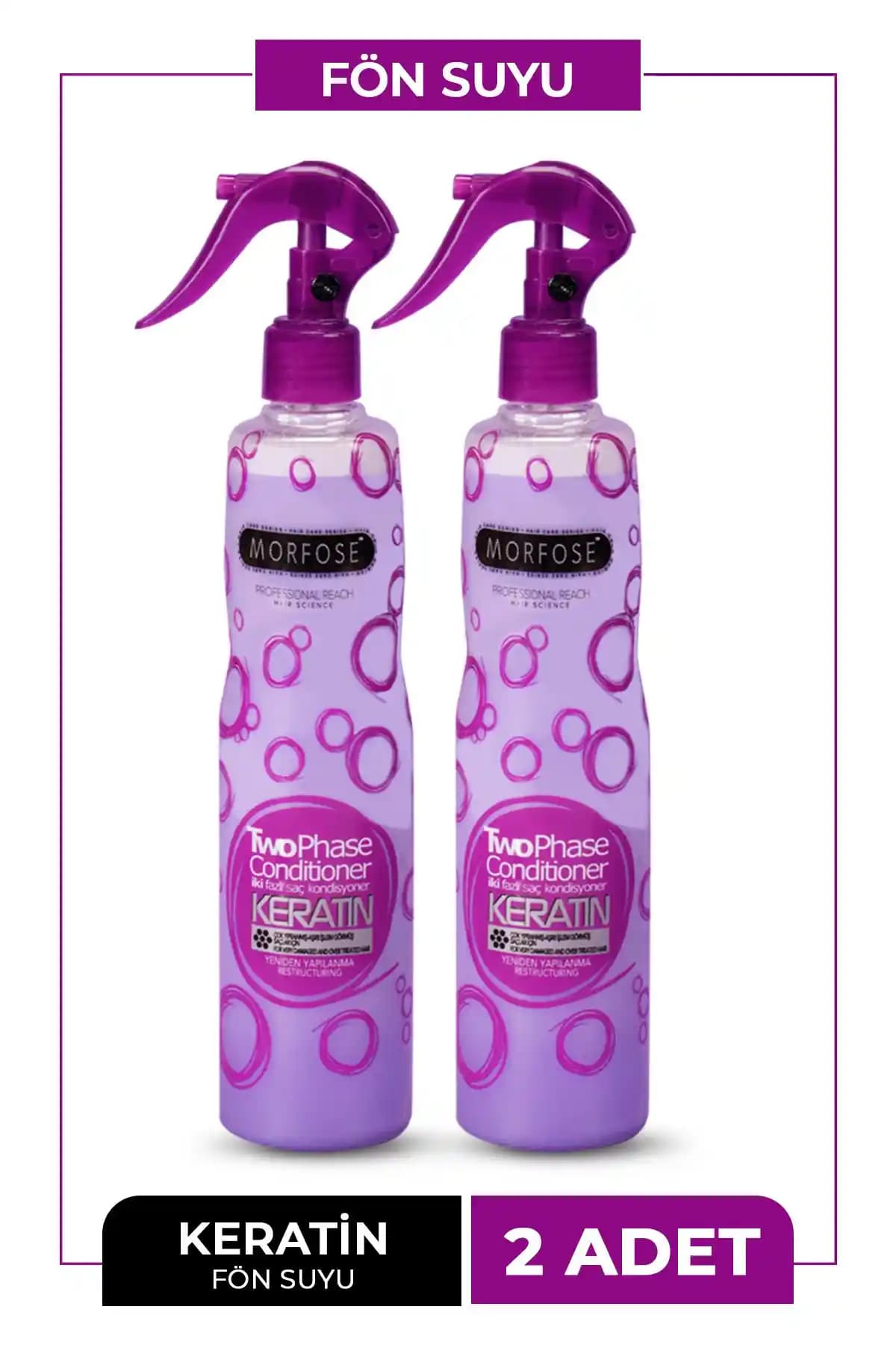 Morfose Çift Fazlı Keratinli Mor Fön Suyu: Saçlara Hacim ve Parlaklık Katan Doğal Bakım Ürünü