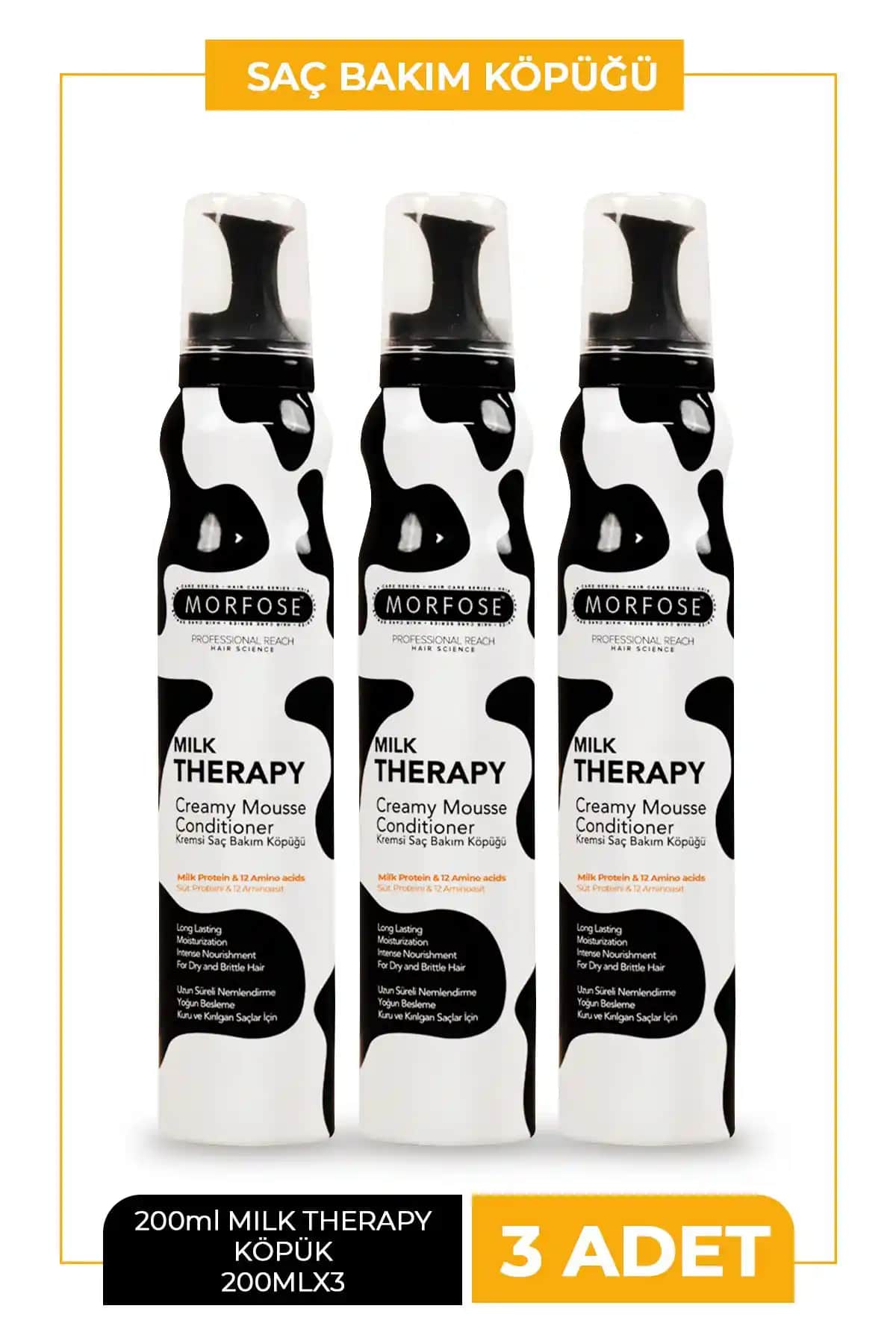 Morfose Milk Therapy Saç Köpüğü Hacim ve Parlaklık Sağlayan Doğa Dostu Ürün