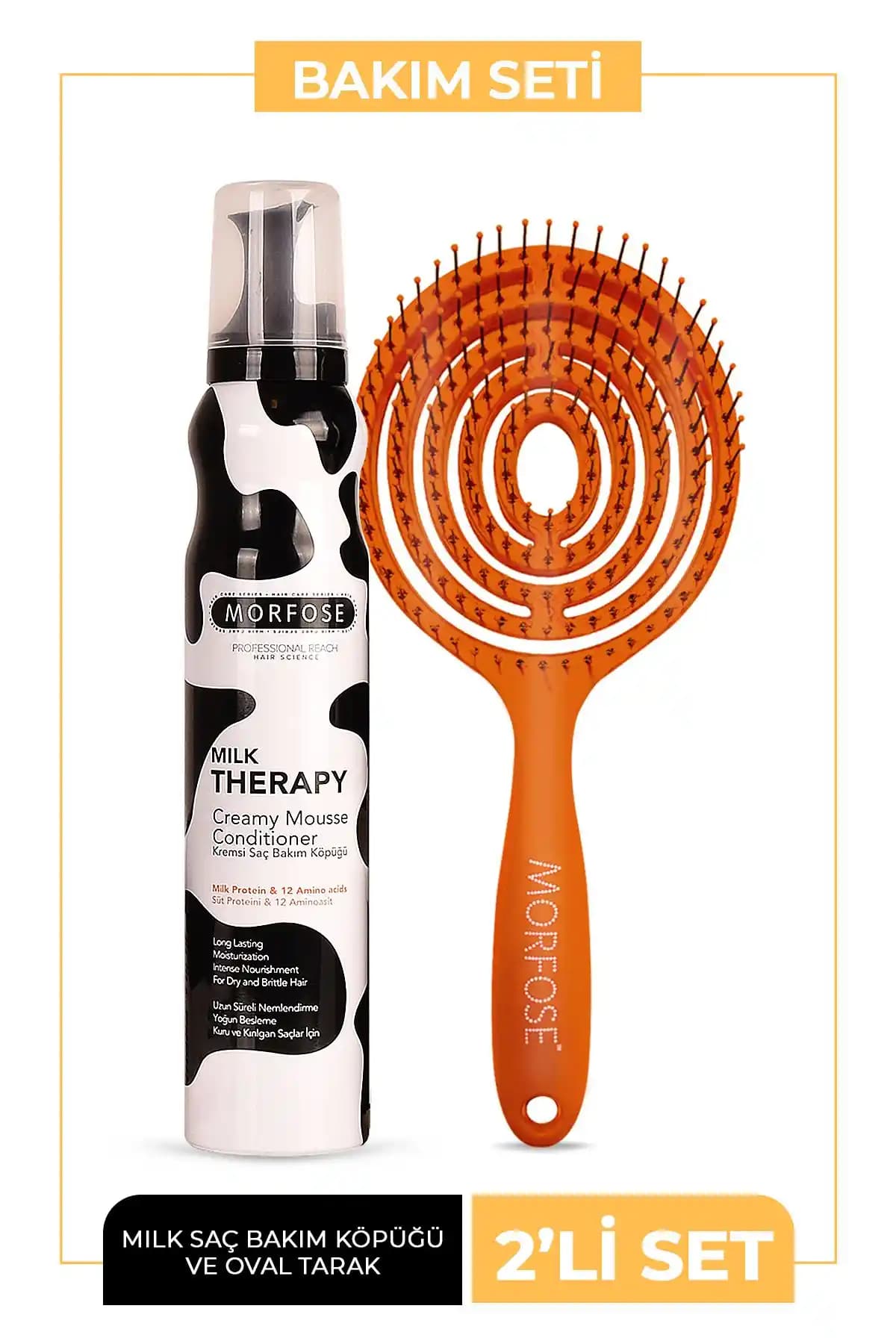 Morfose Oval Saç Fırçası ve Milk Therapy Saç Köpüğü ile Sağlıklı ve Hacimli Saçlar