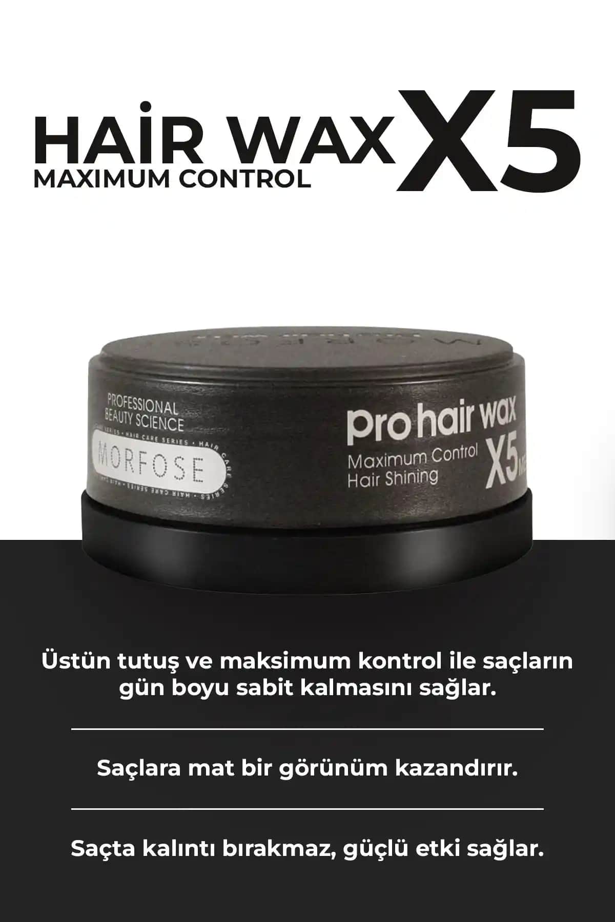 Morfose Pro Hair Wax: Güçlü Tutucu ve Doğal Görünüm Sağlayan Saç Şekillendirme Ürünü