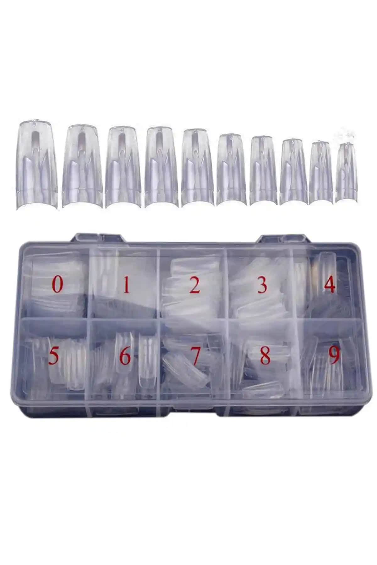 Moziur 500'lü Yarım Ay Takma Tırnak Tips Seti Estetik ve Dayanıklı Kullanım İçin