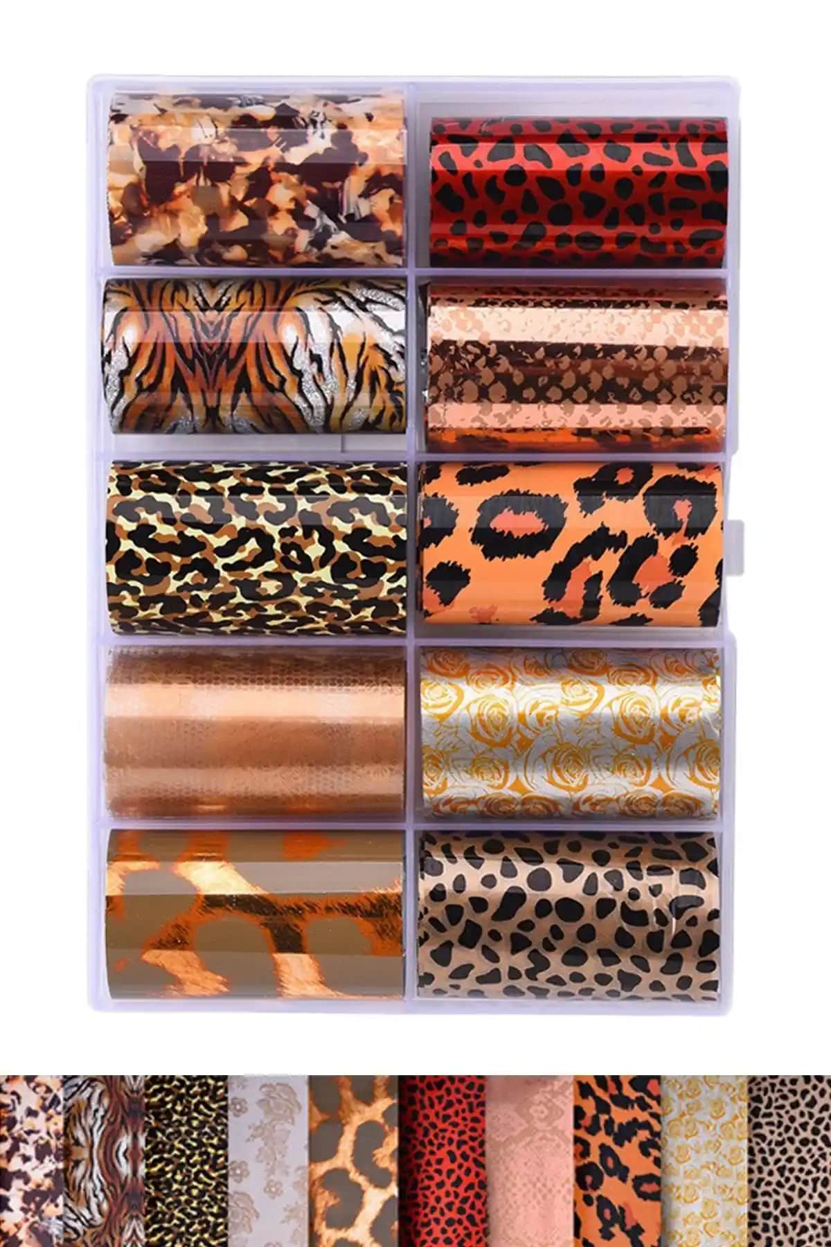 MOZIUR Tırnak Süsü Folyo Sticker F-1: Renkli ve Dayanıklı Nail Art Çözümü