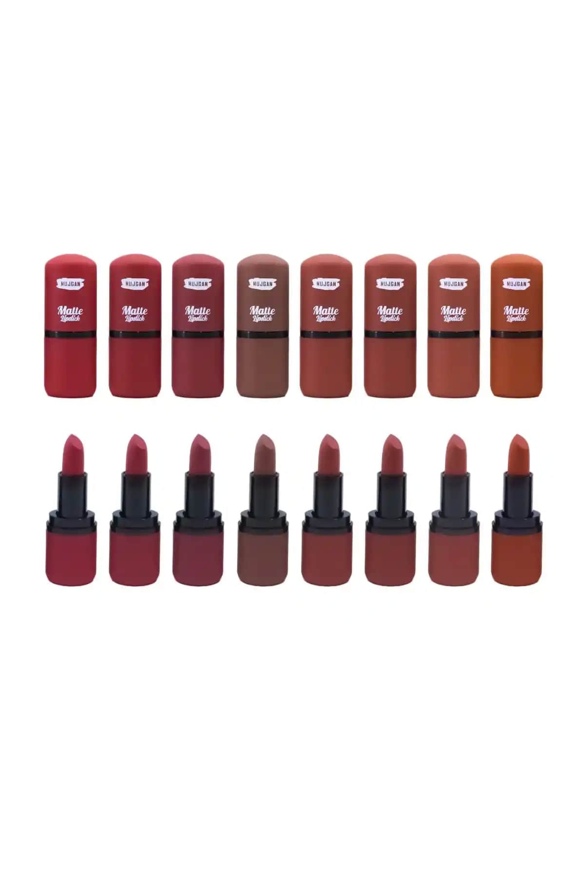 Mujgan Matte 8'li Ruj Seti: Renkli ve Kalıcı Mat Rujler ile Şıklık Yaratın