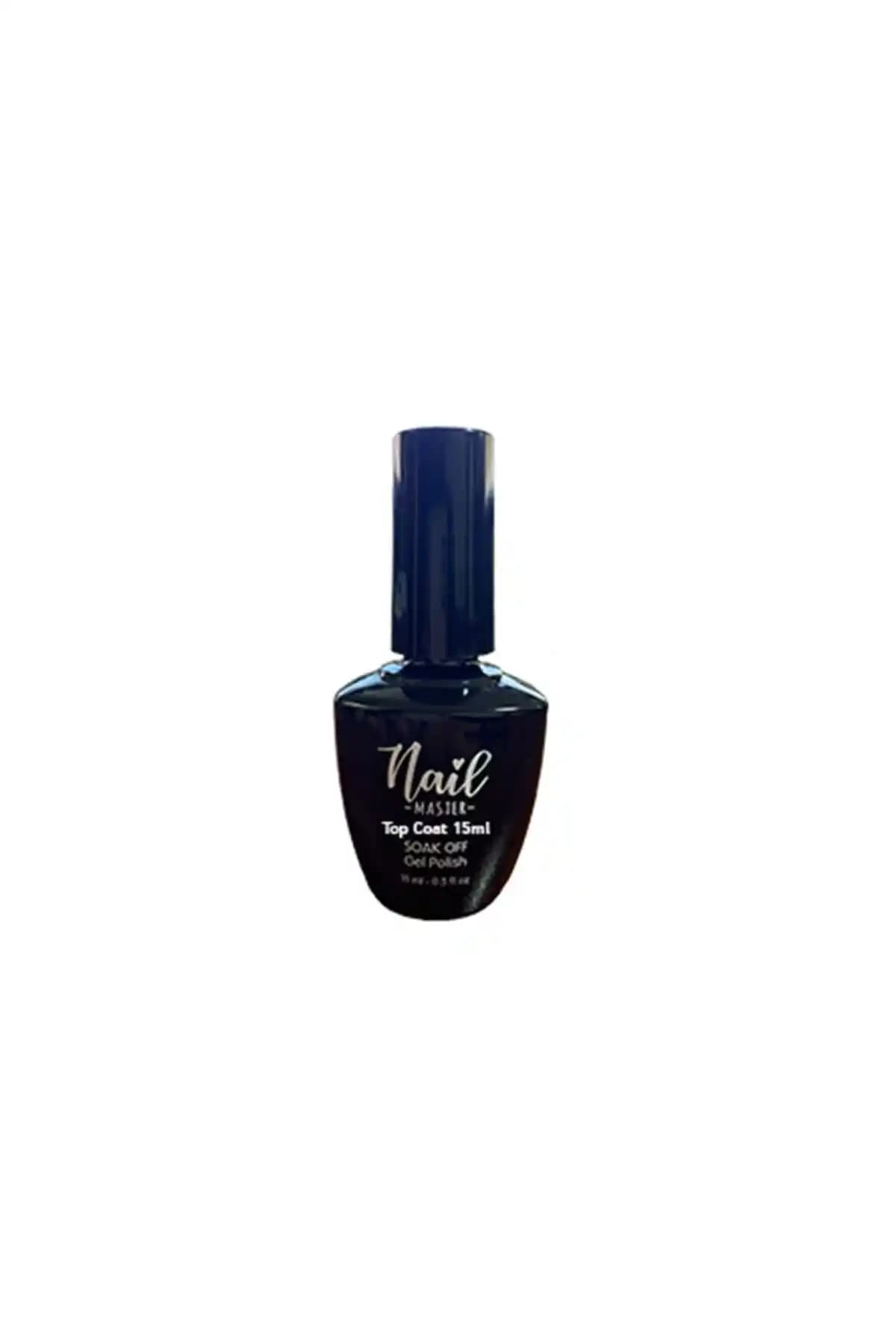 Nail Master Top Coat 15ml No Wipe Parlak ve Dayanıklı Tırnak Üst Katı