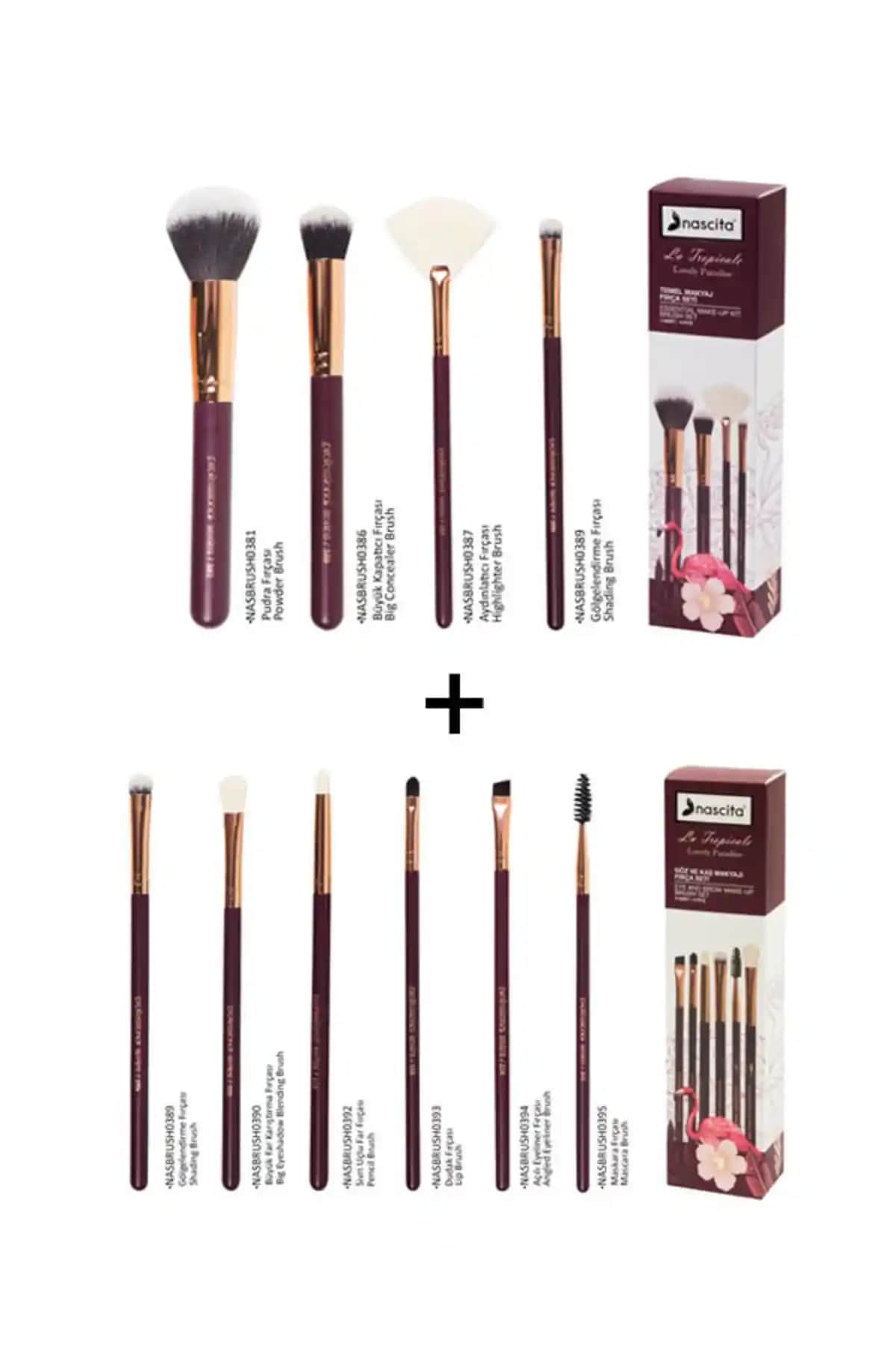 Nascita 4'lü Temel ve 6'lı Göz Makyajı Fırça Setleri Profesyonel Kalite ve Kullanışlılık