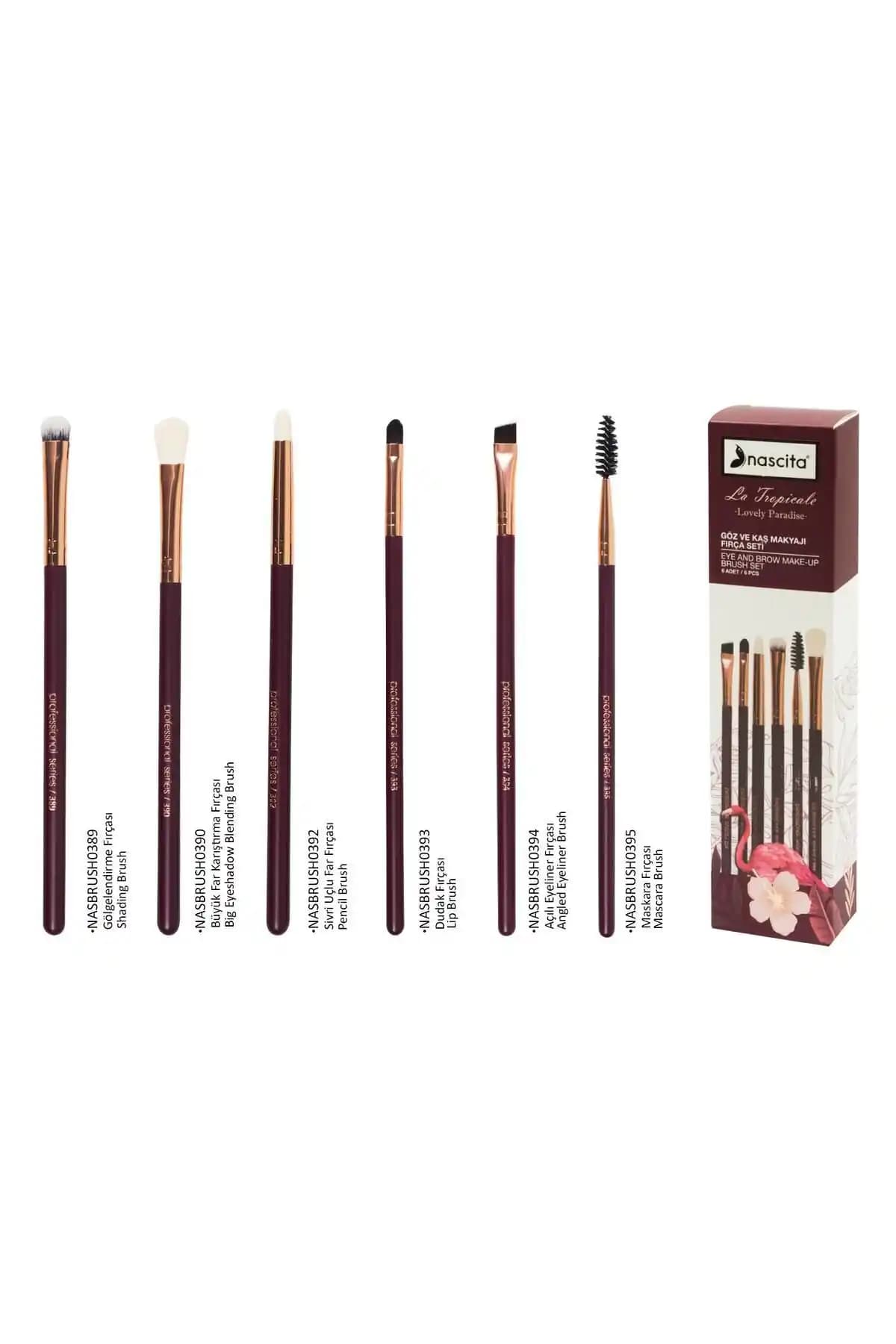 Nascita 6'lı Göz Makyajı Fırça Seti Profesyonel ve Kullanışlı Tasarım