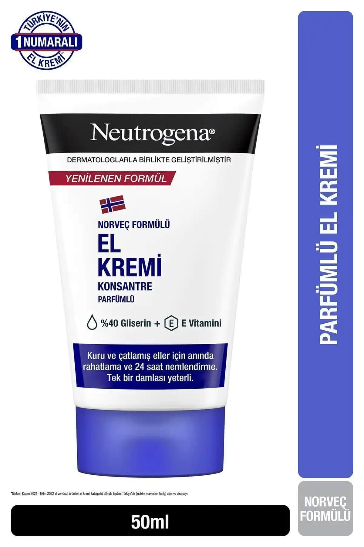 Neutrogena Norveç Formülü El Kremi Parfümlü: Kuru ve Çatlamış Eller İçin Güçlü Nemlendirici Çözüm