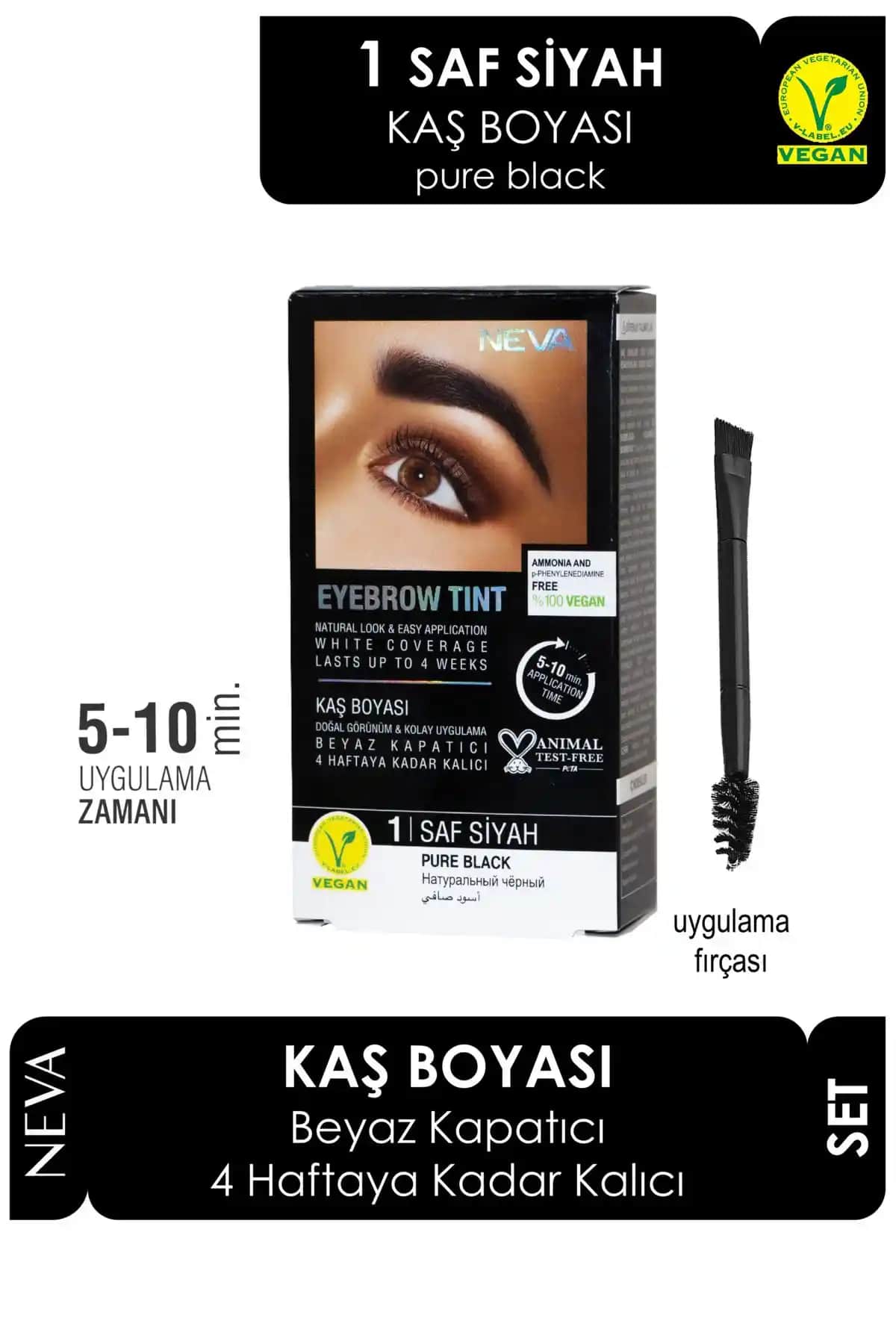 Neva Eyebrow Tınt Kaş Boyası 15ml Vegan ve Doğal Görünüm İçin Güvenilir Çözüm