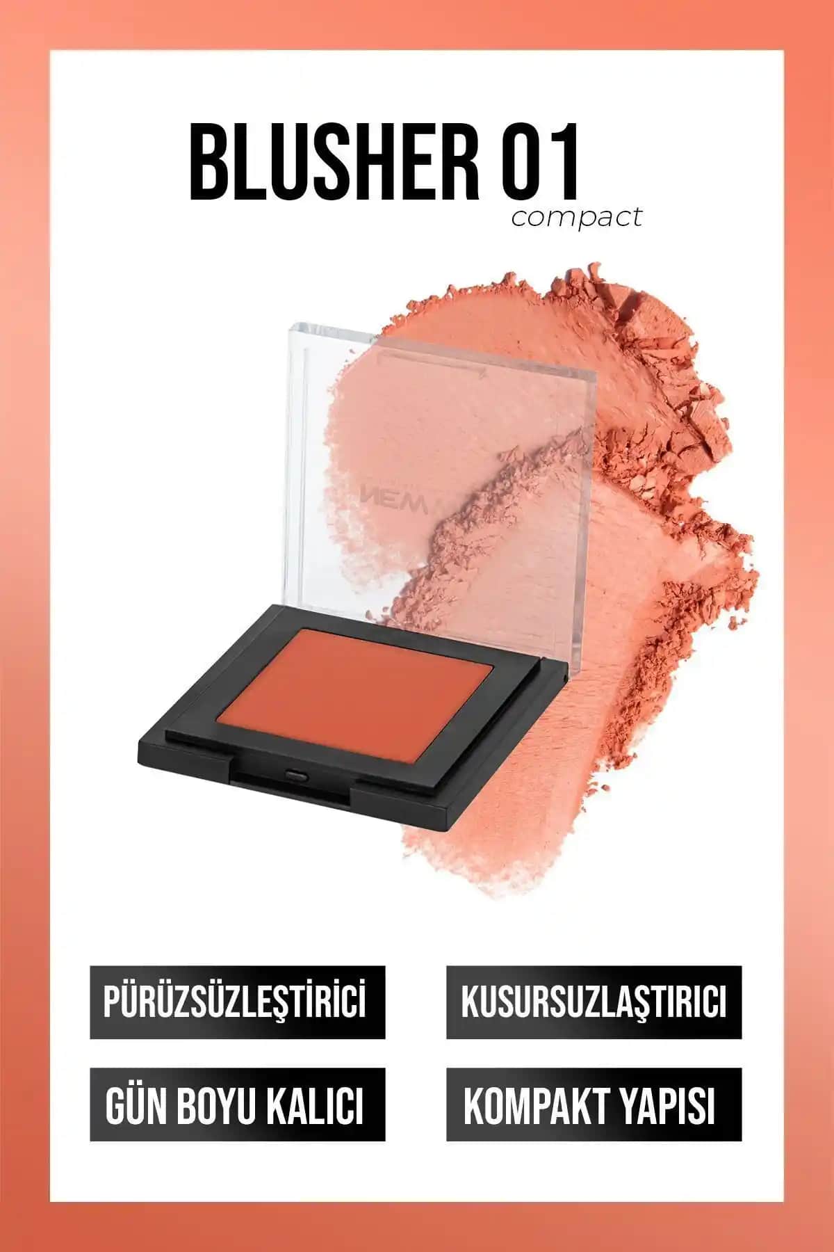 New Well Powder Blusher 01: Doğal Görünüm ve Uzun Süre Kalıcılık Sağlayan Toz Allık