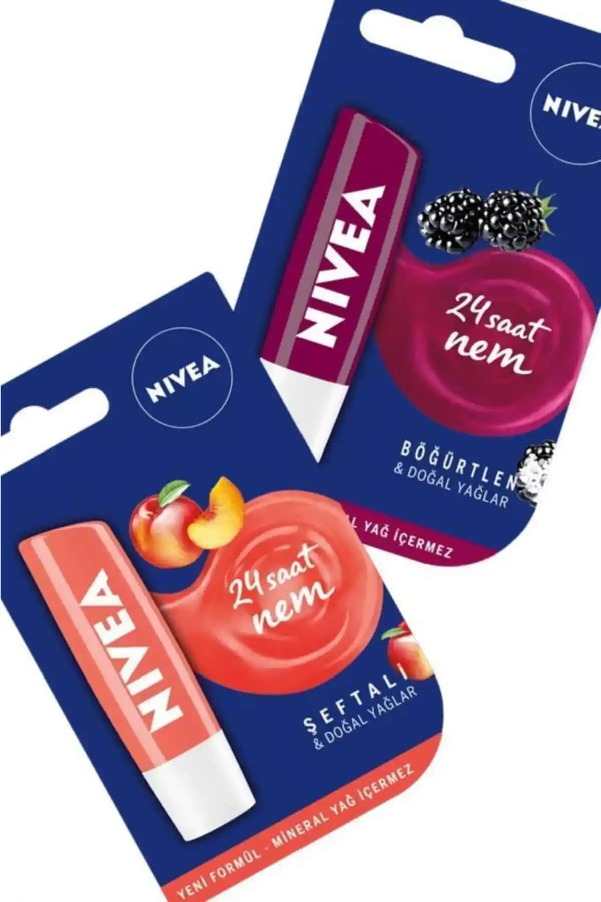 NIVEA 24 Saat Nemlendirici Dudak Balmı Doğal İçerik ve Uzun Süreli Nemlendirme