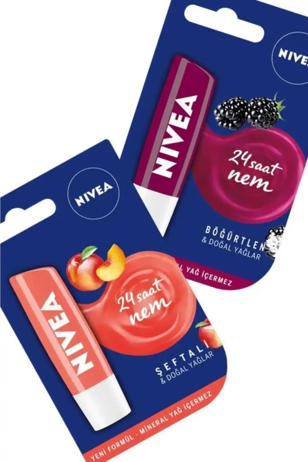 NIVEA 24 Saat Nemlendirici Dudak Balmı Doğal İçerik ve Uzun Süreli Nemlendirme