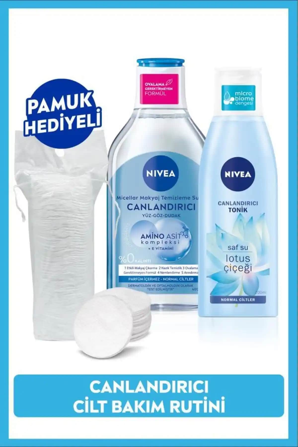 NIVEA Canlandırıcı Micellar Makyaj Temizleme Suyu ve Nemlendirici Tonik Ürünleri