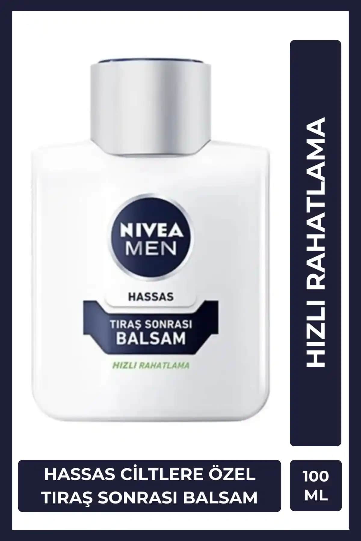 NIVEA MEN Erkek Tıraş Sonrası Balsamı Hassas Ciltler İçin Nemlendirici ve Rahatlatıcı