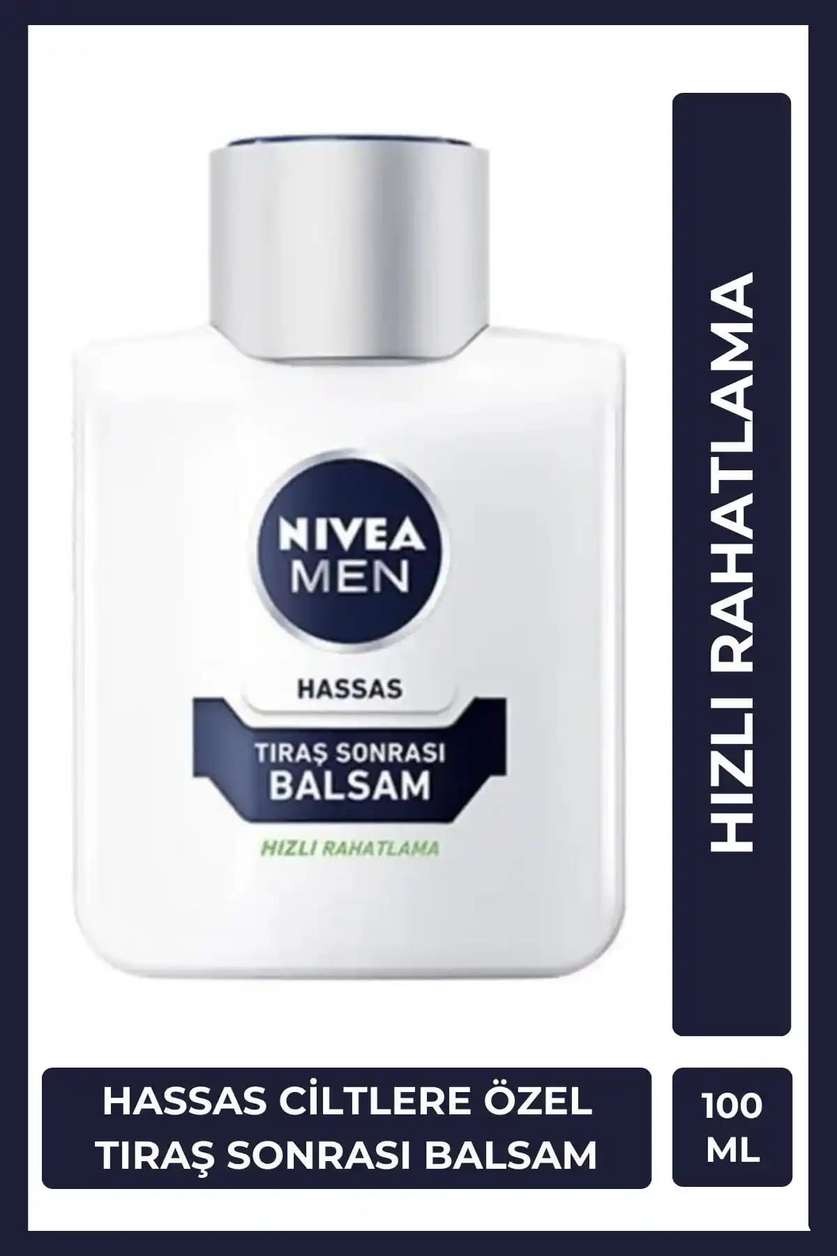 NIVEA MEN Erkek Tıraş Sonrası Balsamı Hassas Ciltler İçin Nemlendirici ve Rahatlatıcı