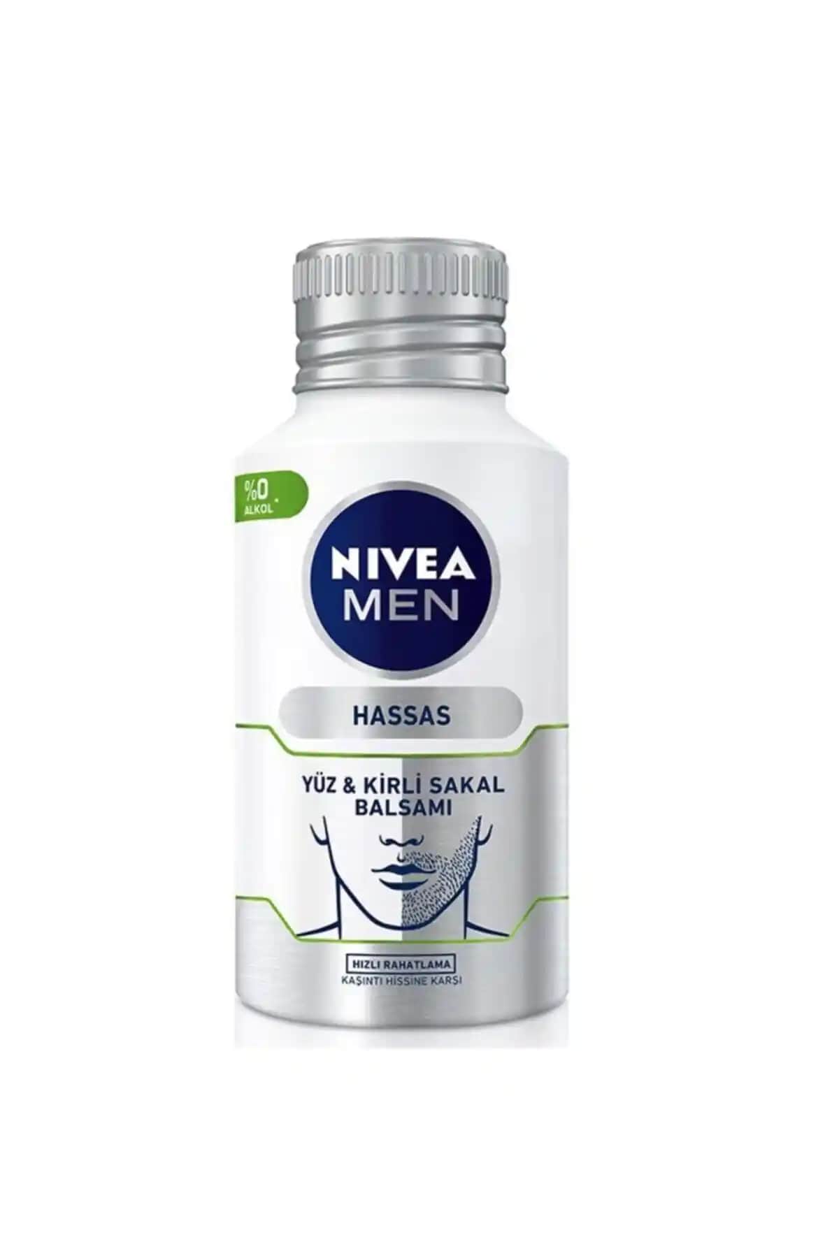 NIVEA Men Hassas Yüz Kirli Sakal Balsamı: Hassas Ciltler İçin Tıraş Sonrası Yumuşatıcı Bakım
