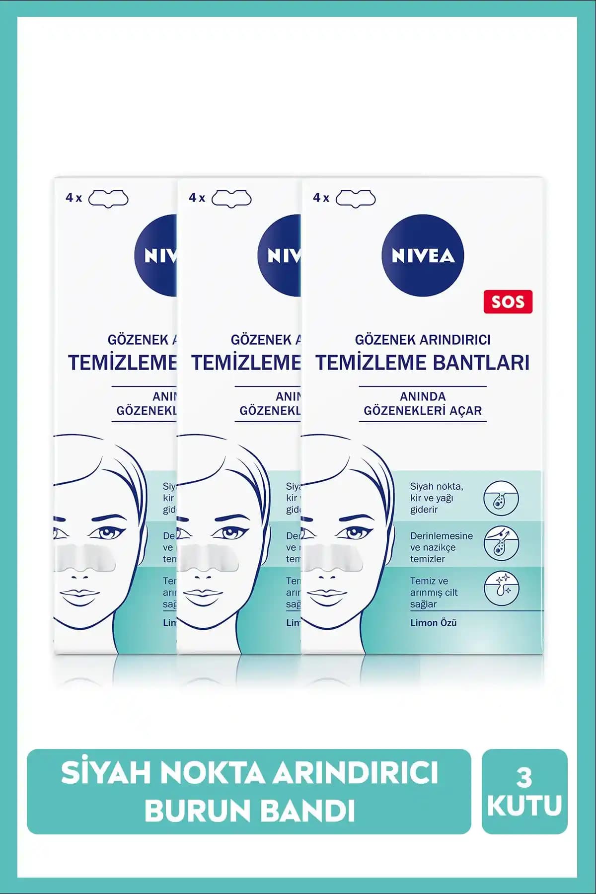 NIVEA Siyah Nokta Temizleyici Burun T-Bantı Gözenekleri Arındıran ve Siyah Noktaları Temizleyen Pratik Çözüm