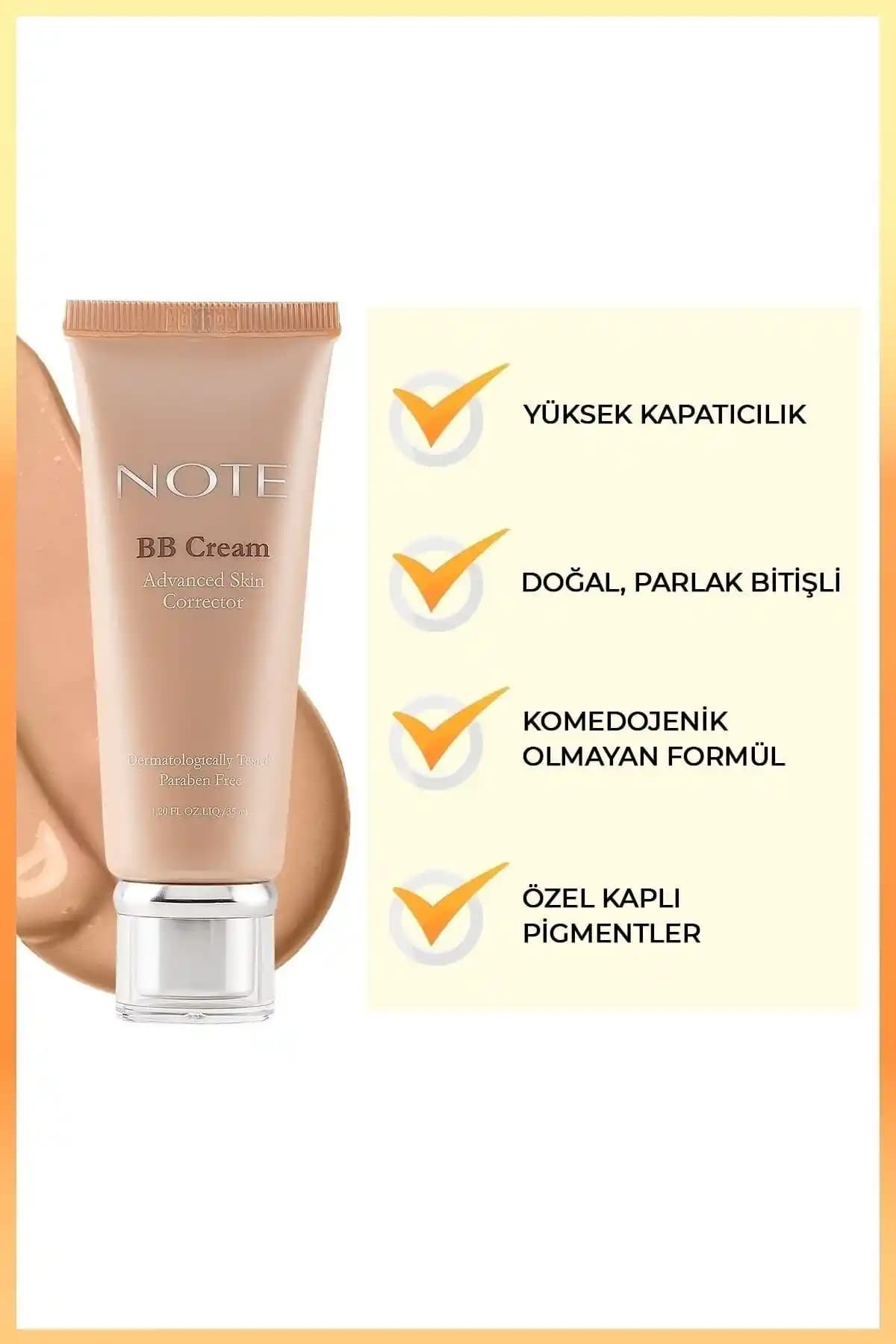 Note Cosmetics BB Krem Doğal Kapatıcılık 200 Soft Ivory Cilt Uyumunu Artırır
