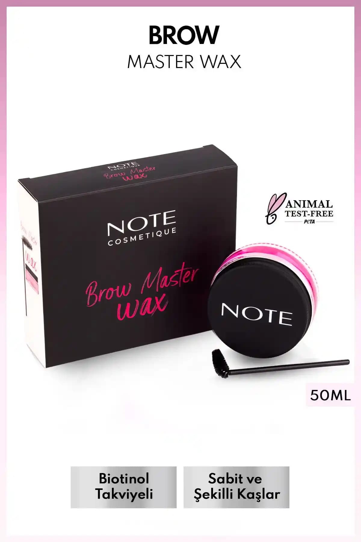 Note Cosmetics Brow Master Kaş Sabitleyici ve Şekillendirici Wax ile Doğal ve Kalıcı Kaşlar