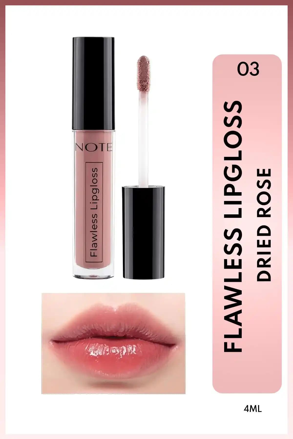 Note Cosmetics Flawless Lipgloss ile Doğal ve Parlak Dudaklara Ulaşın