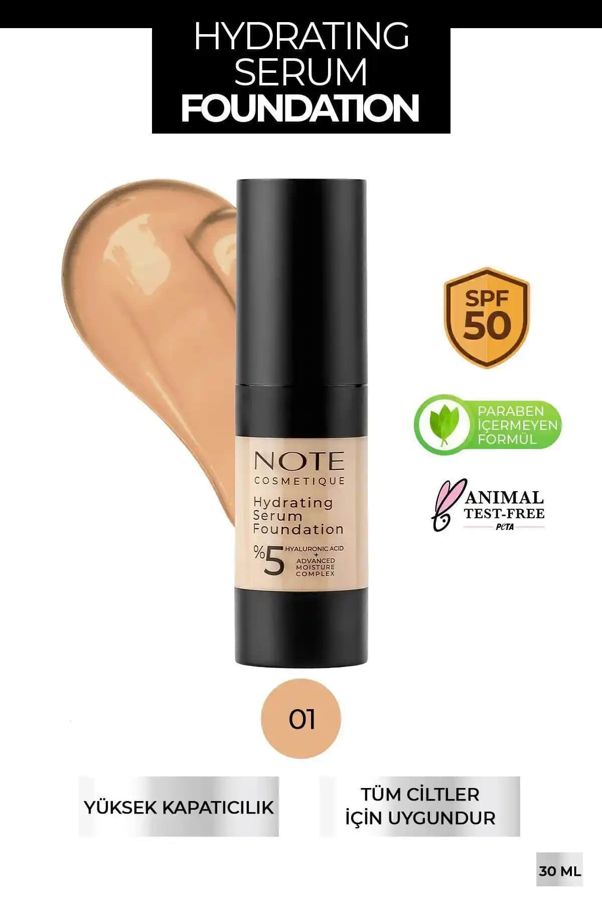 Note Cosmetics Hydrating Serum SPF 50: Nemlendirici ve Güneş Koruyucu Özellikleriyle Cilt Bakımı